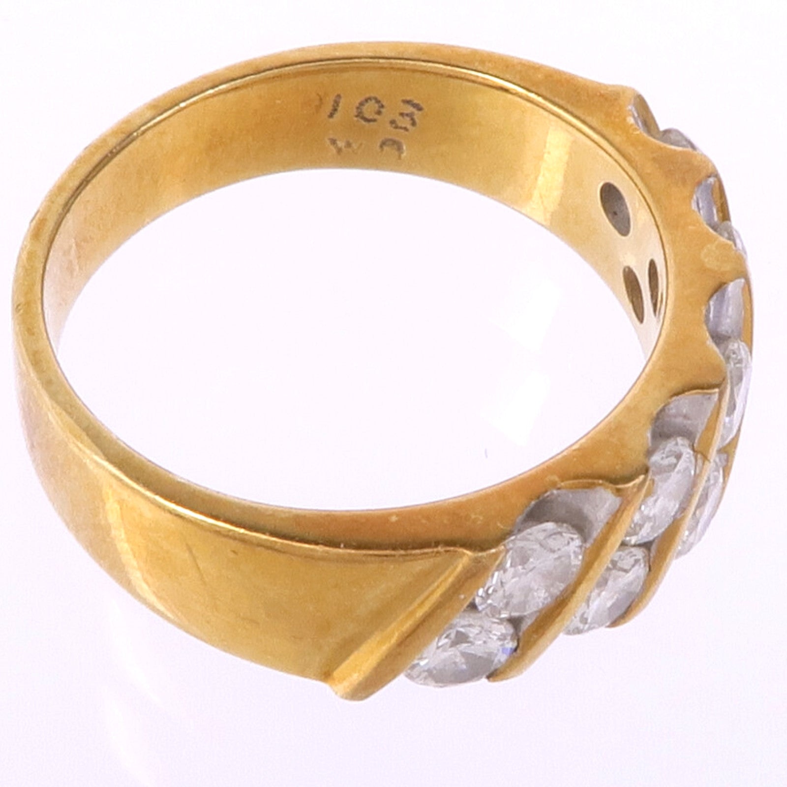 JEWELRY 18K黃金/白金Diamond Ring鑽石戒指US#5