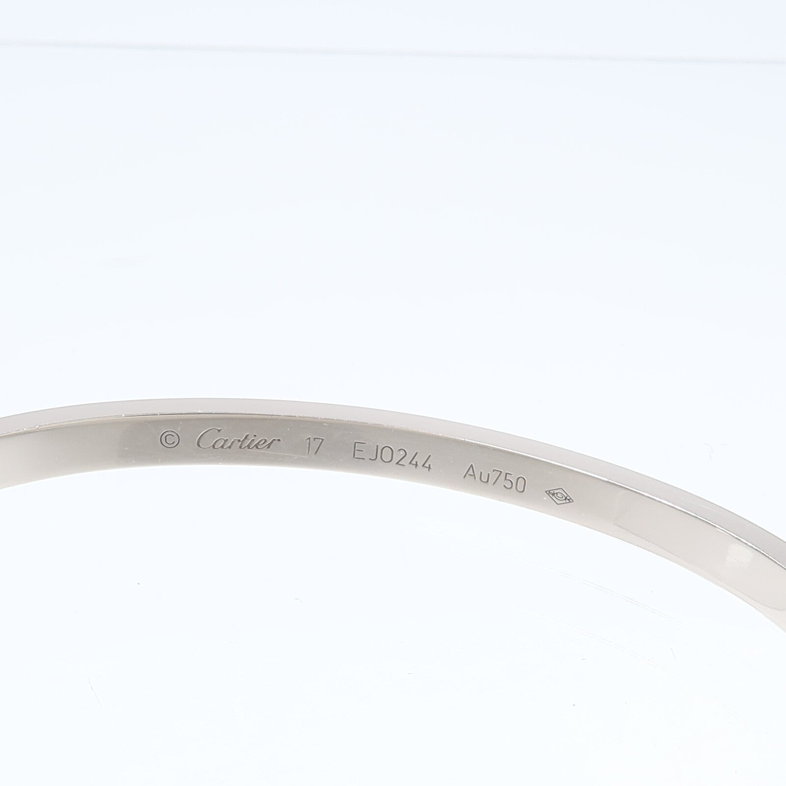 CARTIER 18K白金Love Bangle SM手鐲