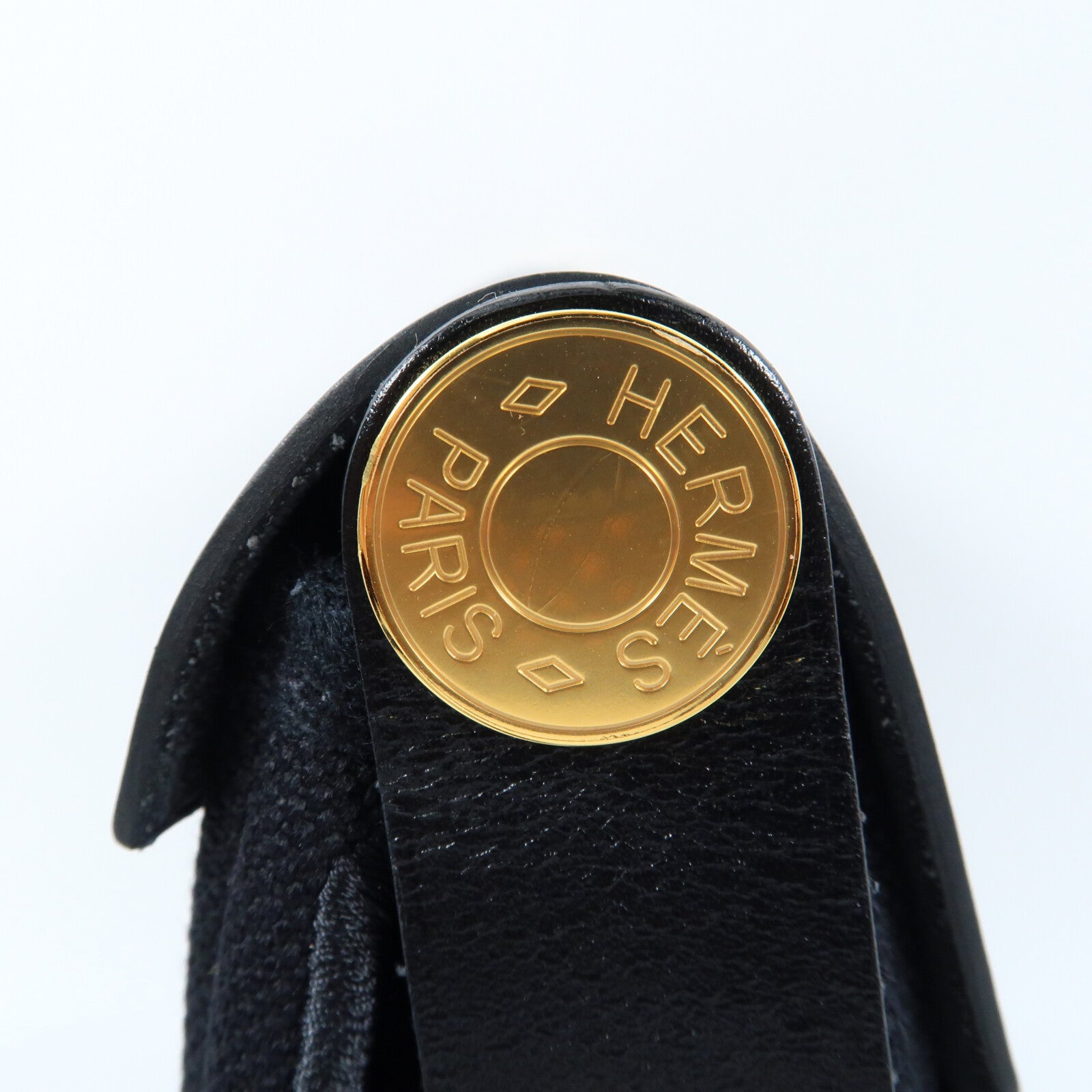 HERMES 帆布Mini Herbag金扣肩背袋Noir