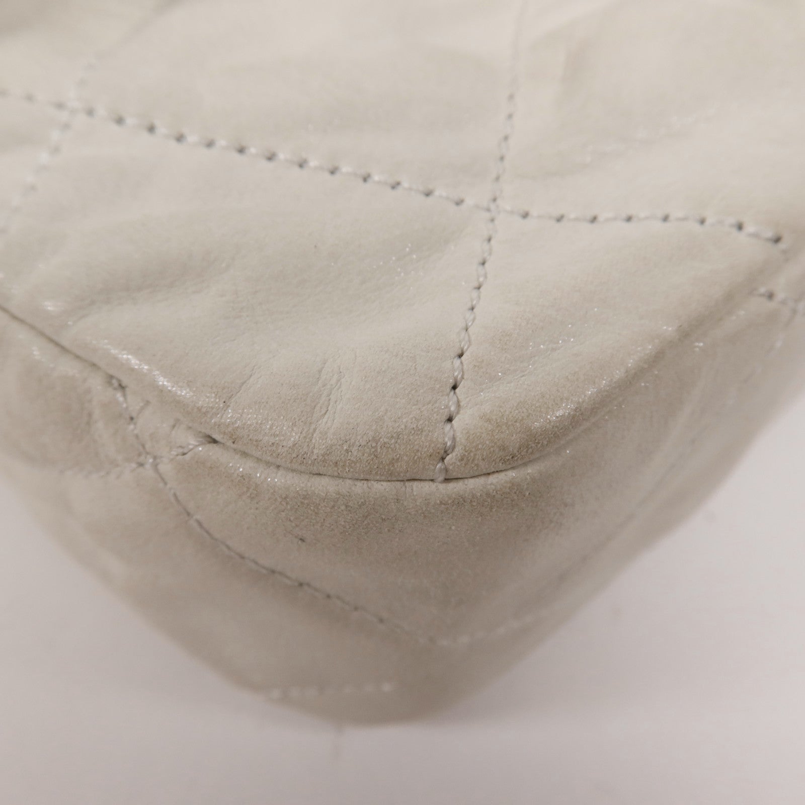 CHANEL 牛皮皮革Chain Shoulder銀扣鏈帶肩背袋