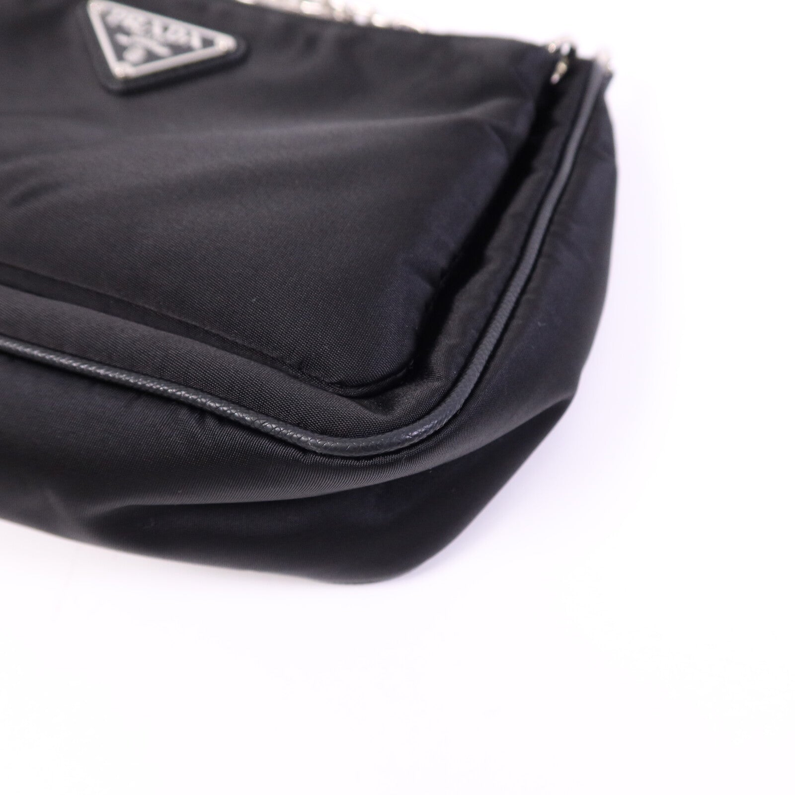 PRADA 尼龍Shoulder Bag銀扣手挽肩背兩用袋