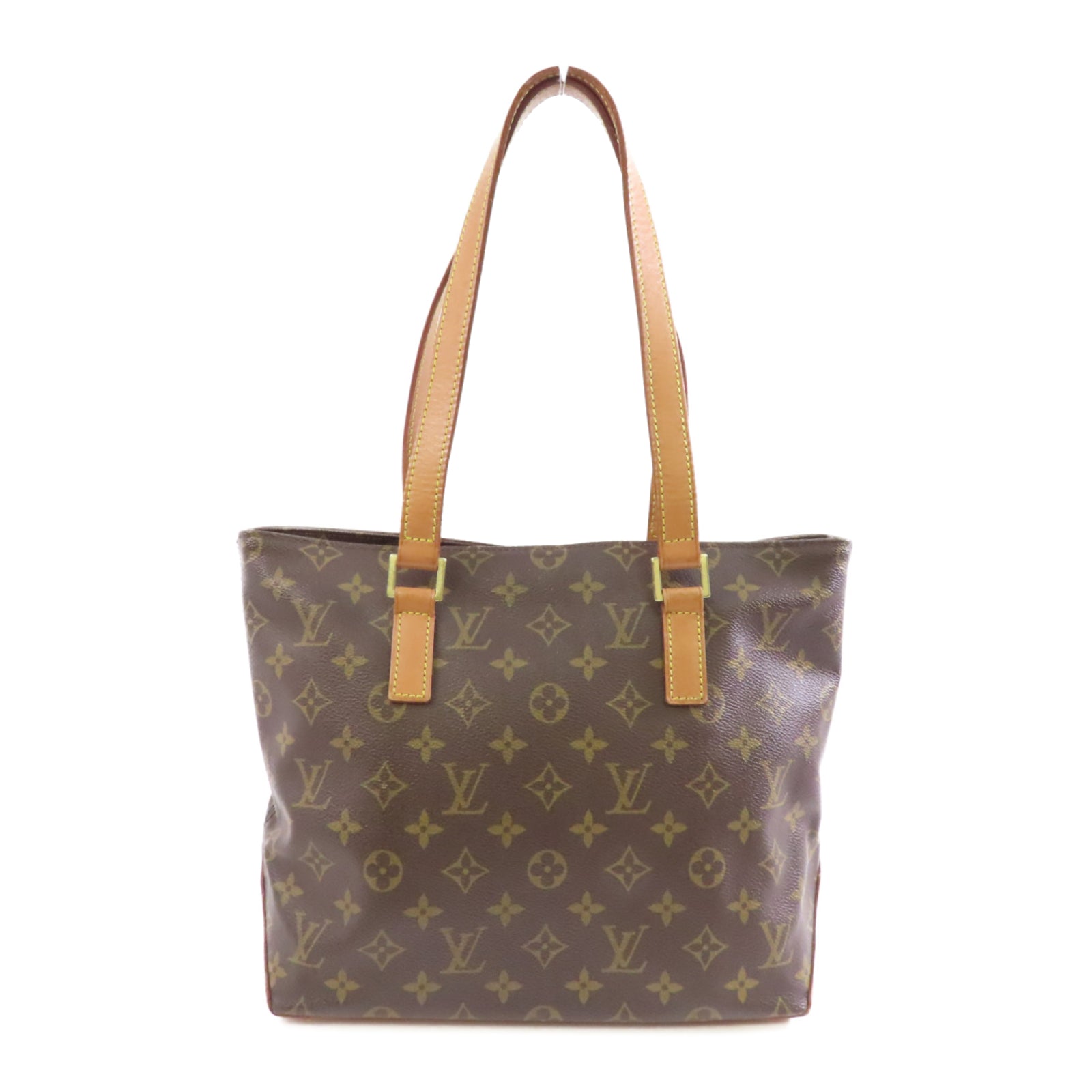 LOUIS VUITTON Monogram Cabas Piano金扣肩背袋棕色