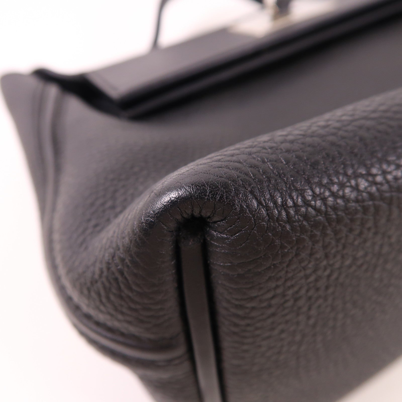 HERMES Togo皮革24/24 29cm銀扣手挽肩背兩用袋Noir