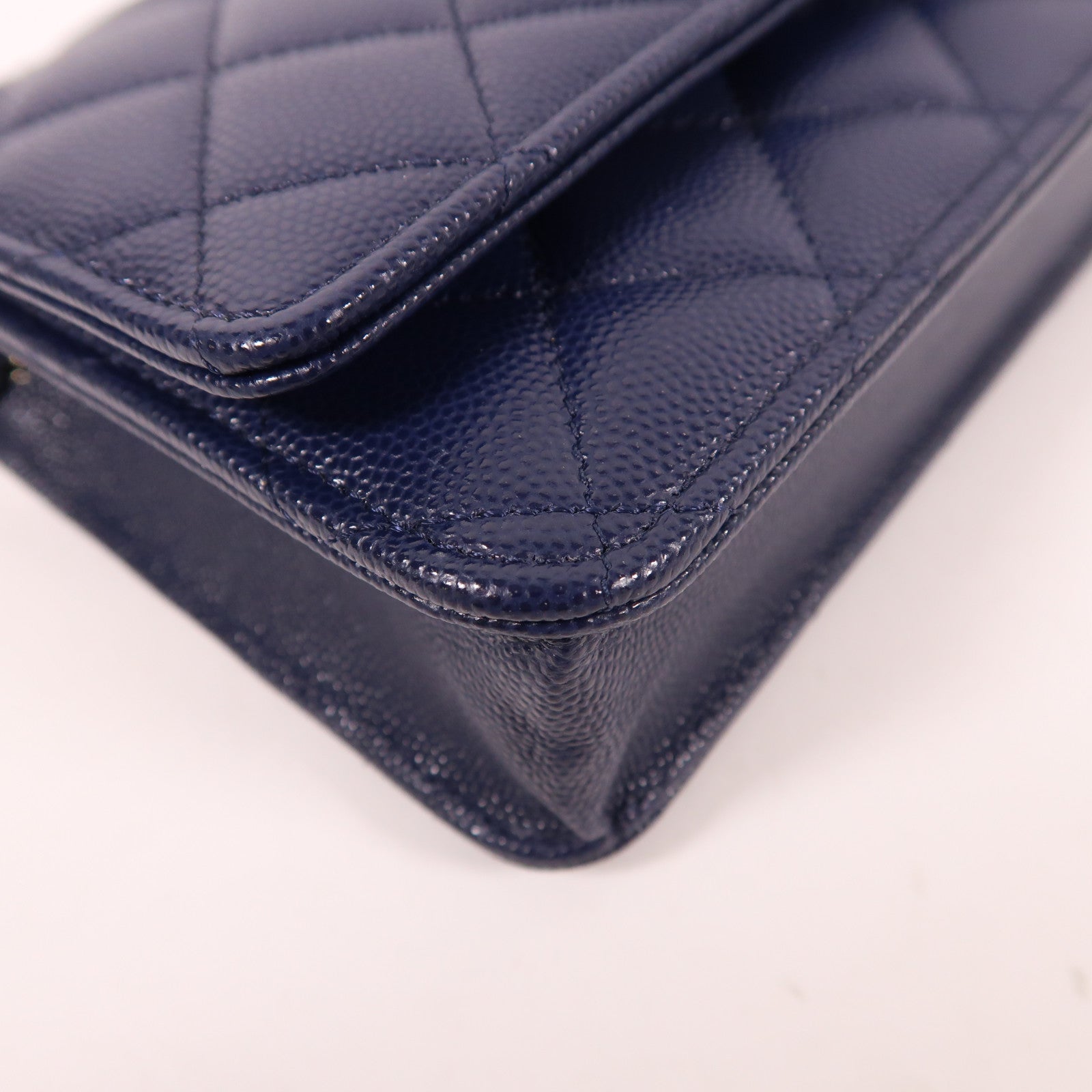 CHANEL 牛皮皮革Wallet On Chain銀扣鏈帶肩背袋
