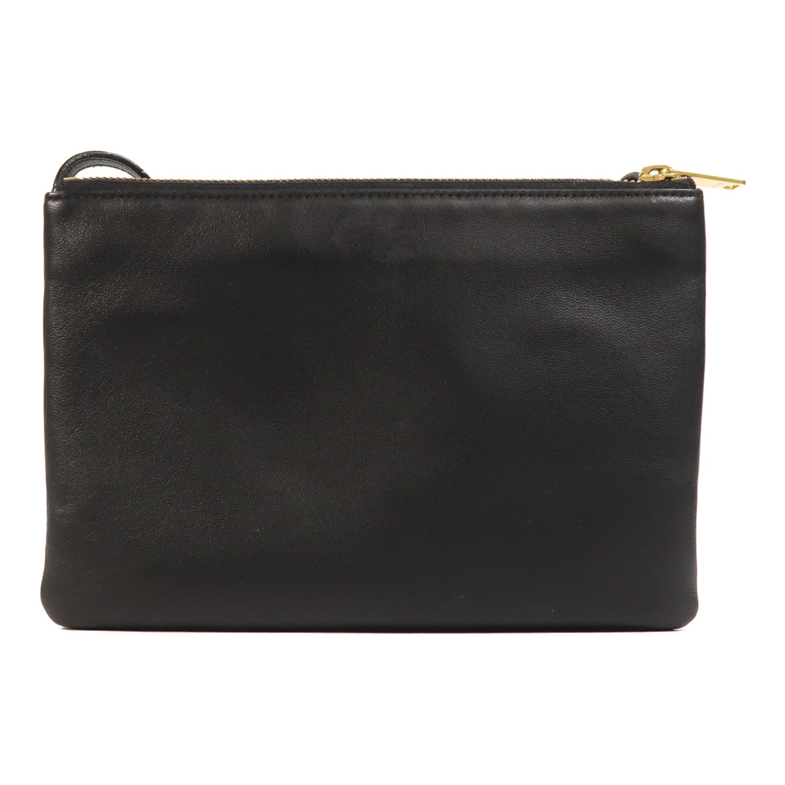 CELINE 羊皮皮革Trio金扣肩背袋