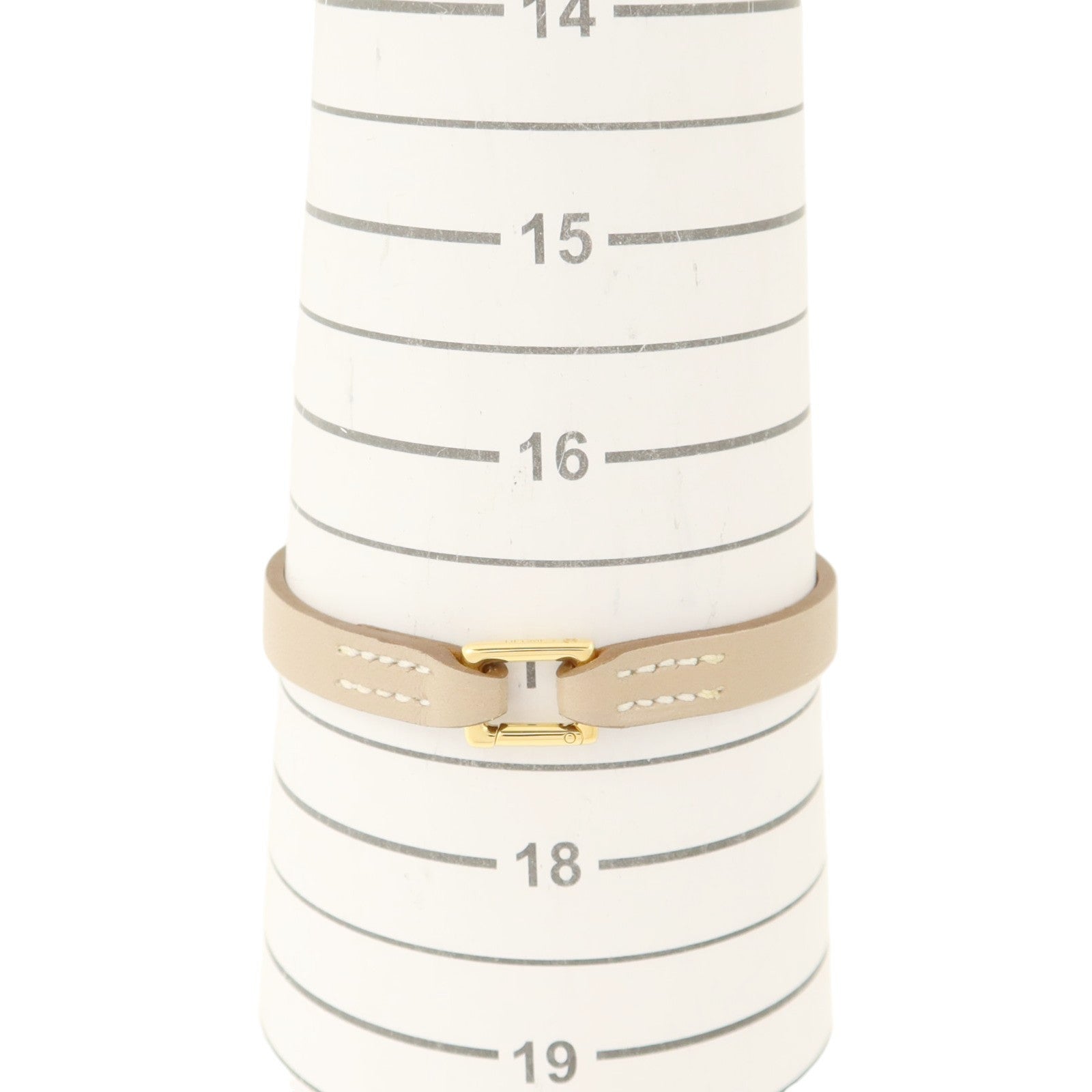 HERMES Swift皮革Rivale Mini Bracelet金扣手鏈