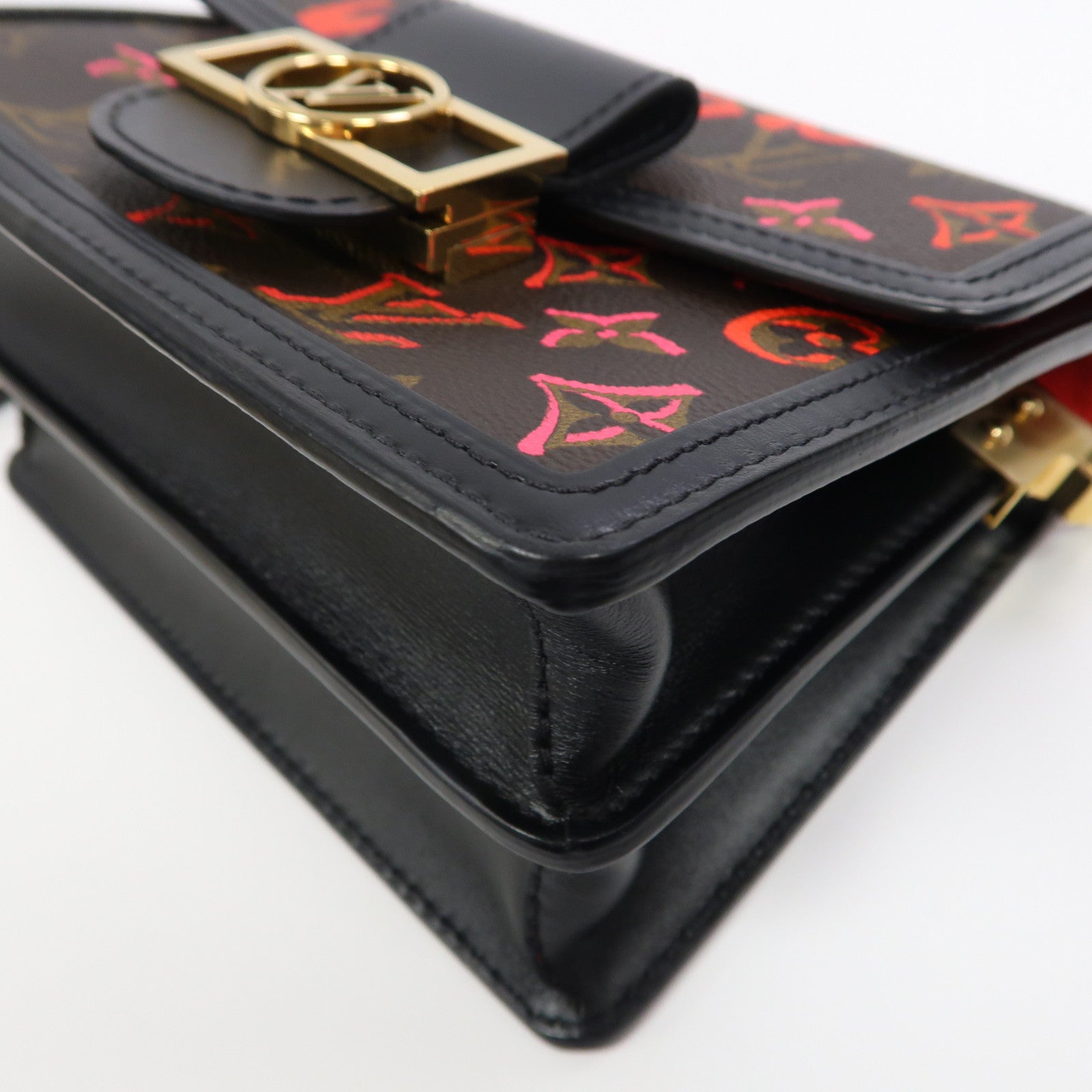 LOUIS VUITTON Monogram Fall In Love Dauphine金扣肩背袋啡色