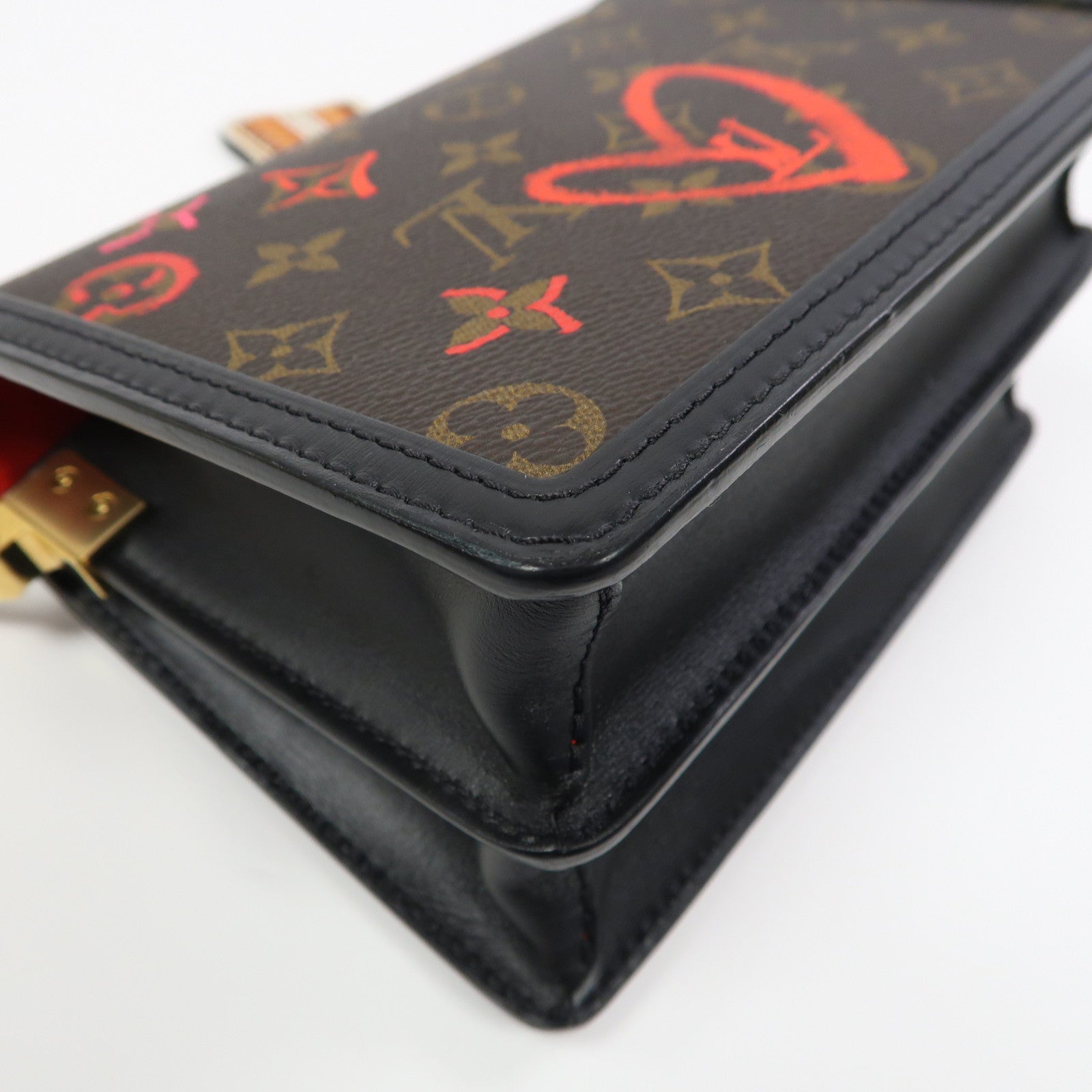 LOUIS VUITTON Monogram Fall In Love Dauphine金扣肩背袋啡色