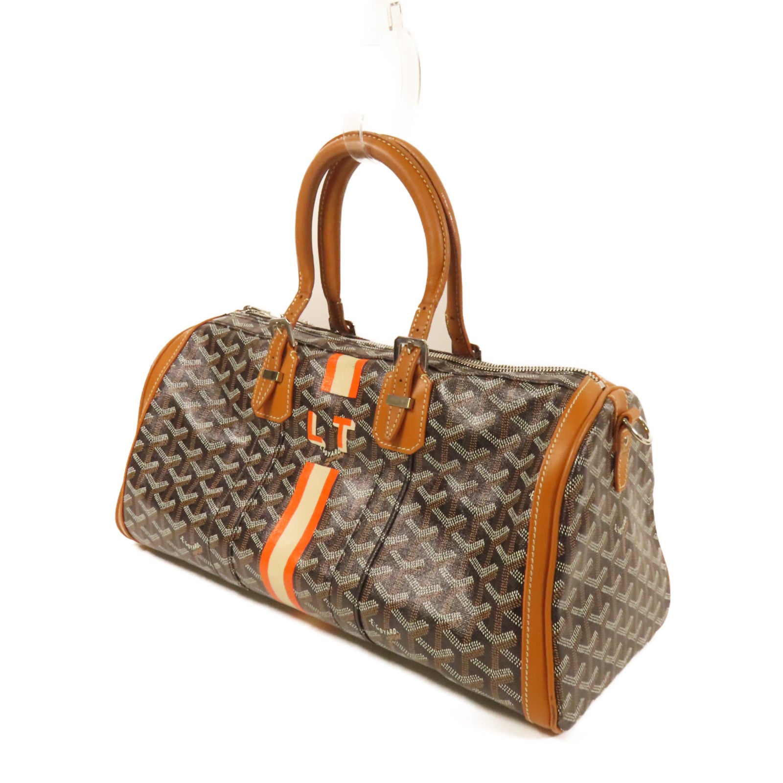 GOYARD 塗層帆布Croisieve 35銀扣手挽袋
