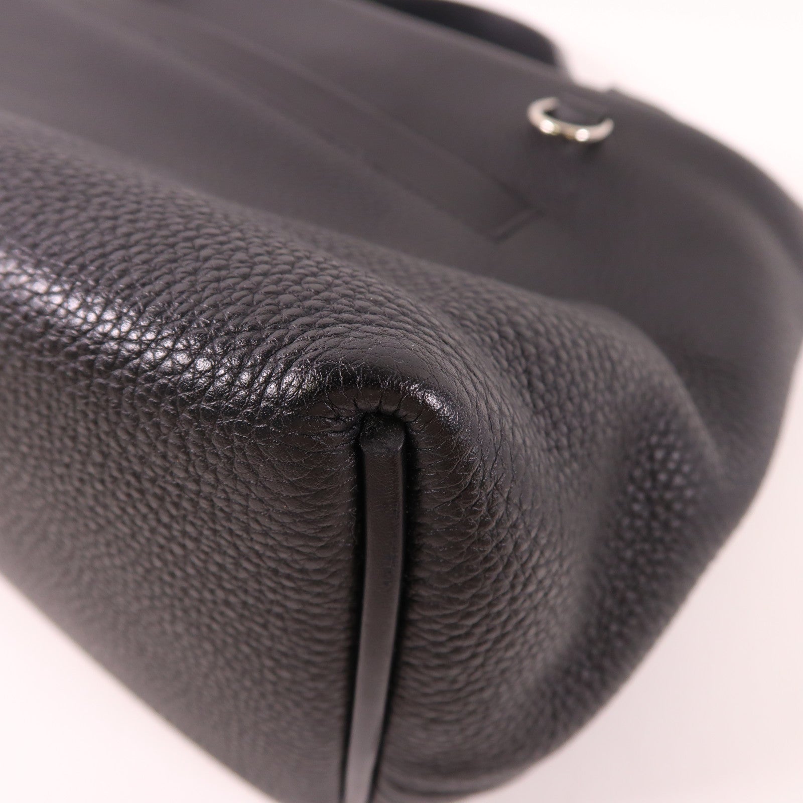 HERMES Togo皮革24/24 29cm銀扣手挽肩背兩用袋Noir