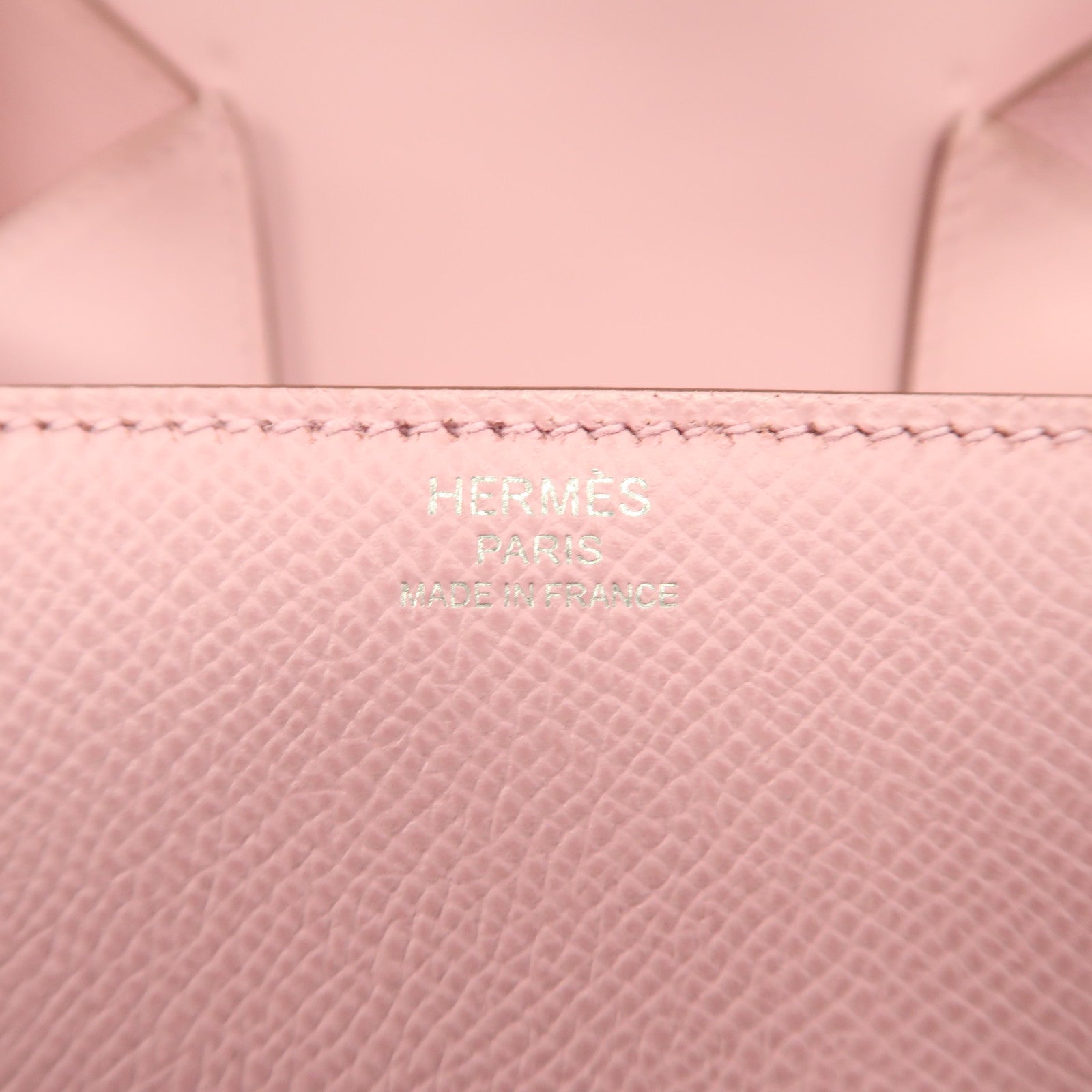 HERMES【激減優惠】 Epsom皮革Della銀扣肩背袋葵錦紫色