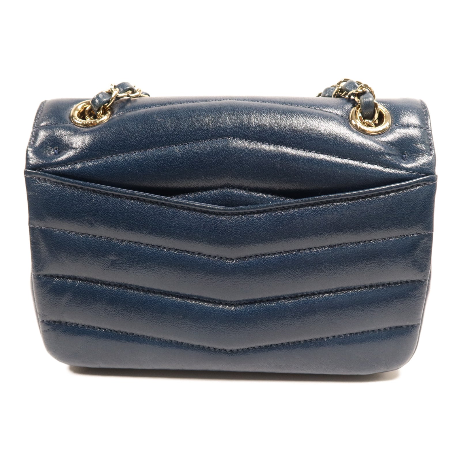 CHANEL 羊皮皮革Shoulder Bag金扣鏈帶肩背袋