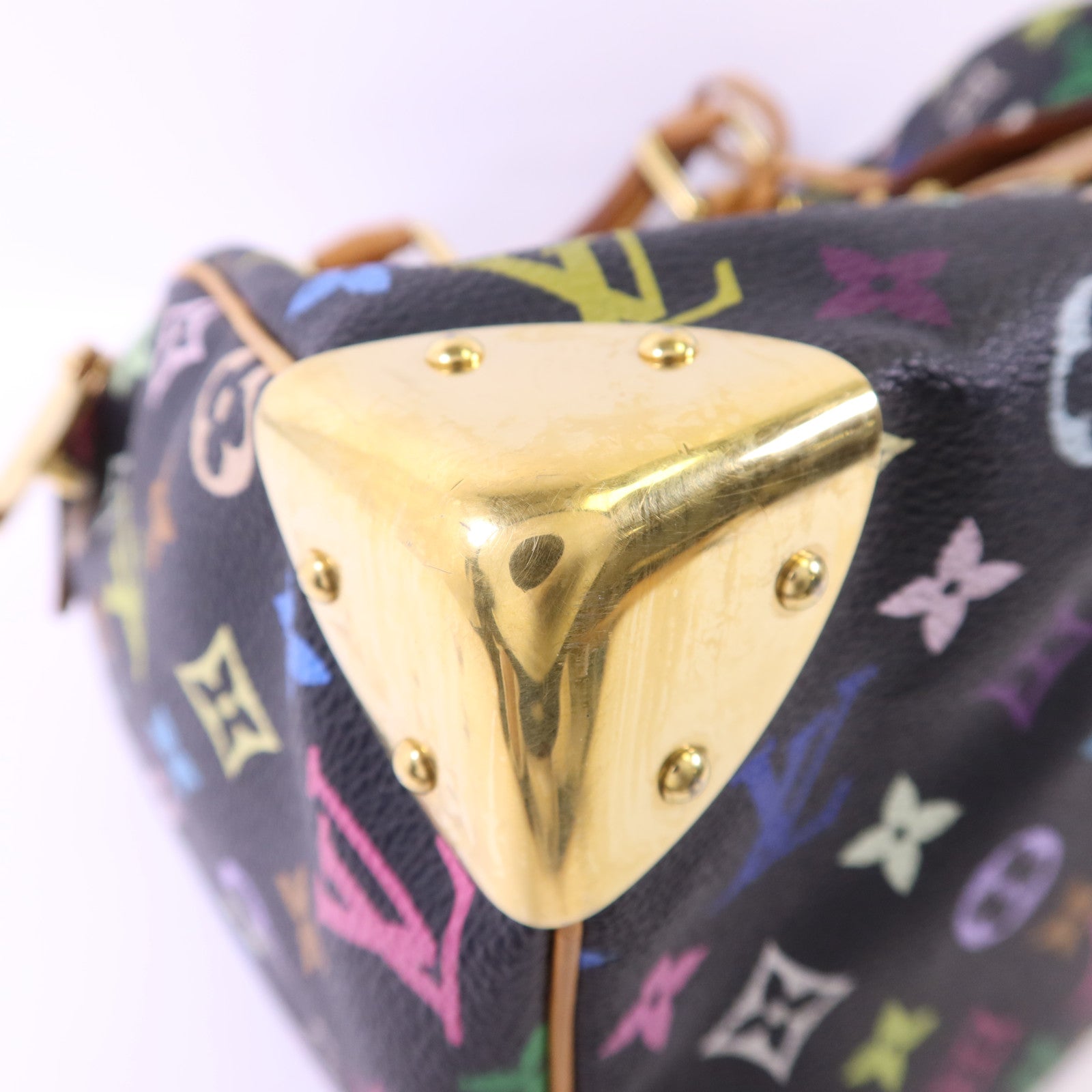 LOUIS VUITTON Monogram Multicolore Speedy 30金扣手挽袋