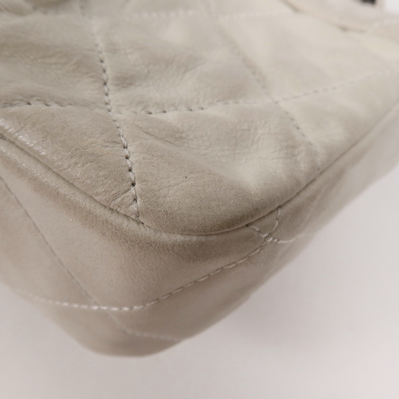 CHANEL 牛皮皮革Chain Shoulder銀扣鏈帶肩背袋