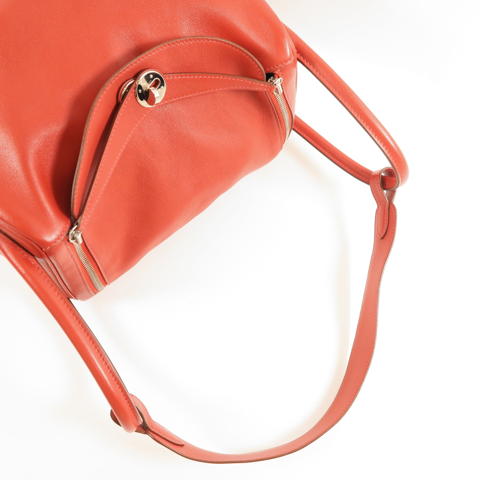 HERMES Swift皮革Lindy 30銀扣手挽肩背兩用袋Rouge Casaque