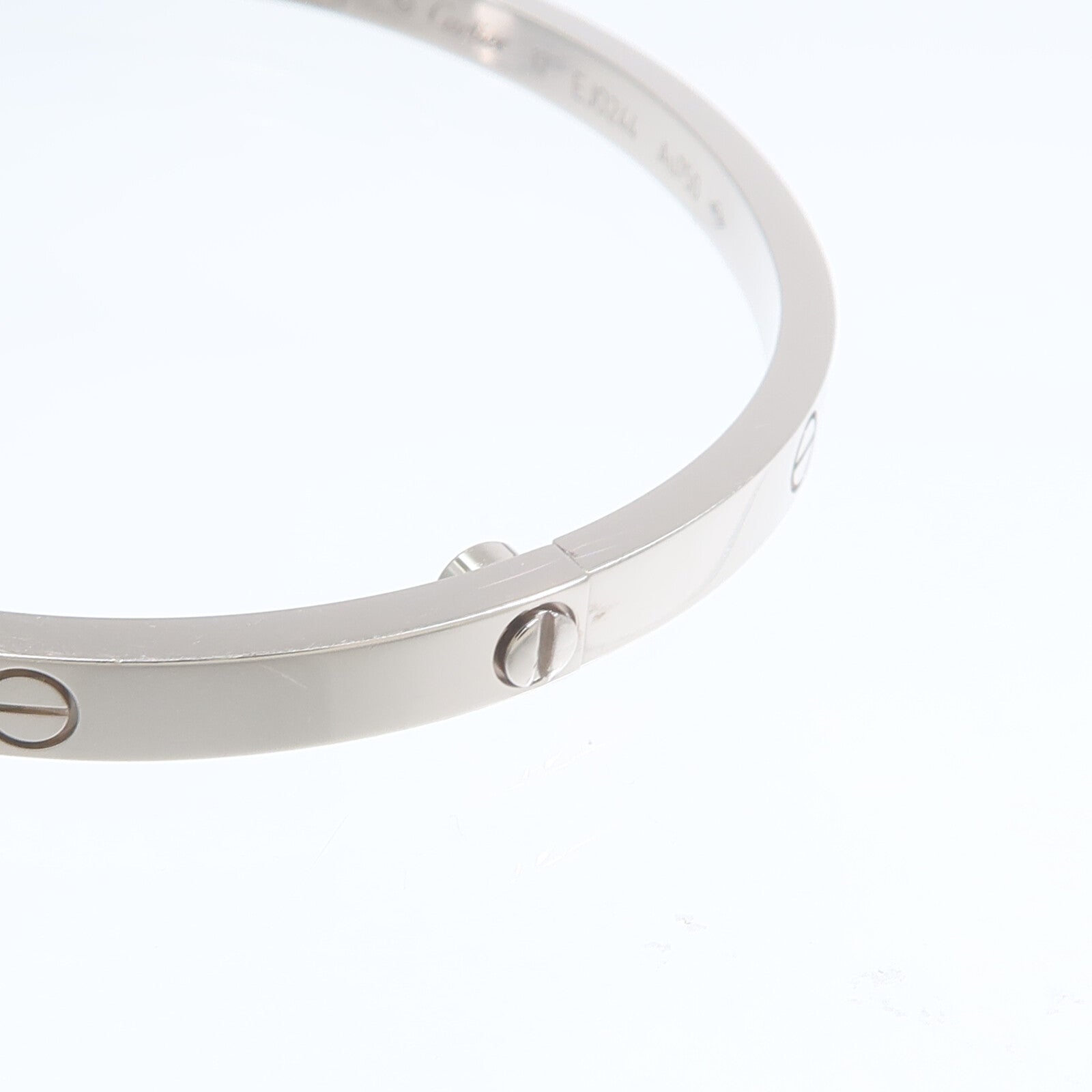 CARTIER 18K白金Love Bangle SM手鐲