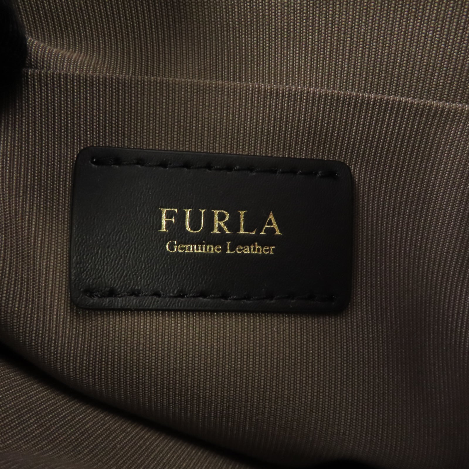 Furla 牛皮皮革2way Shoulder Bag金扣手挽肩背兩用袋黑色