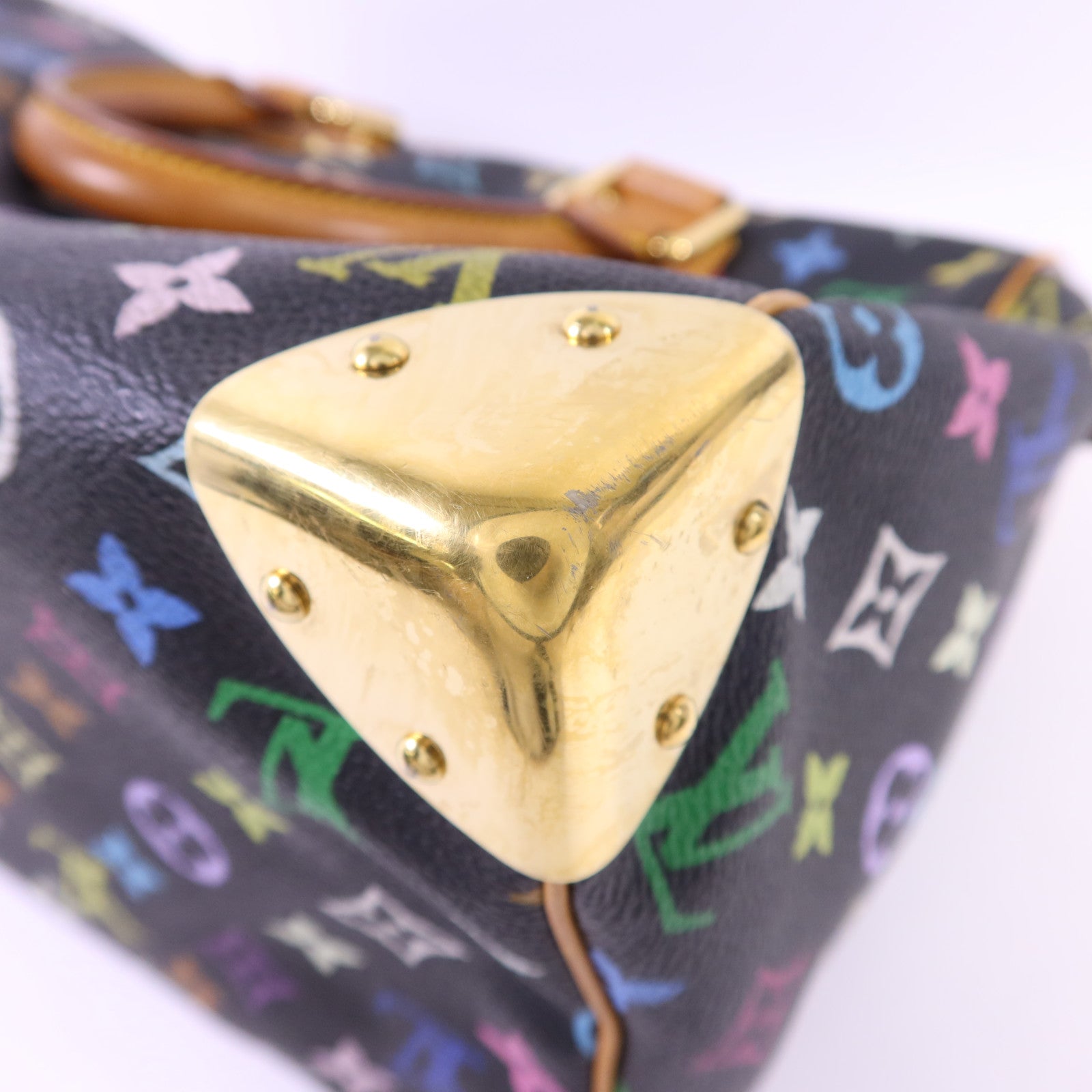 LOUIS VUITTON Monogram Multicolore Speedy 30金扣手挽袋