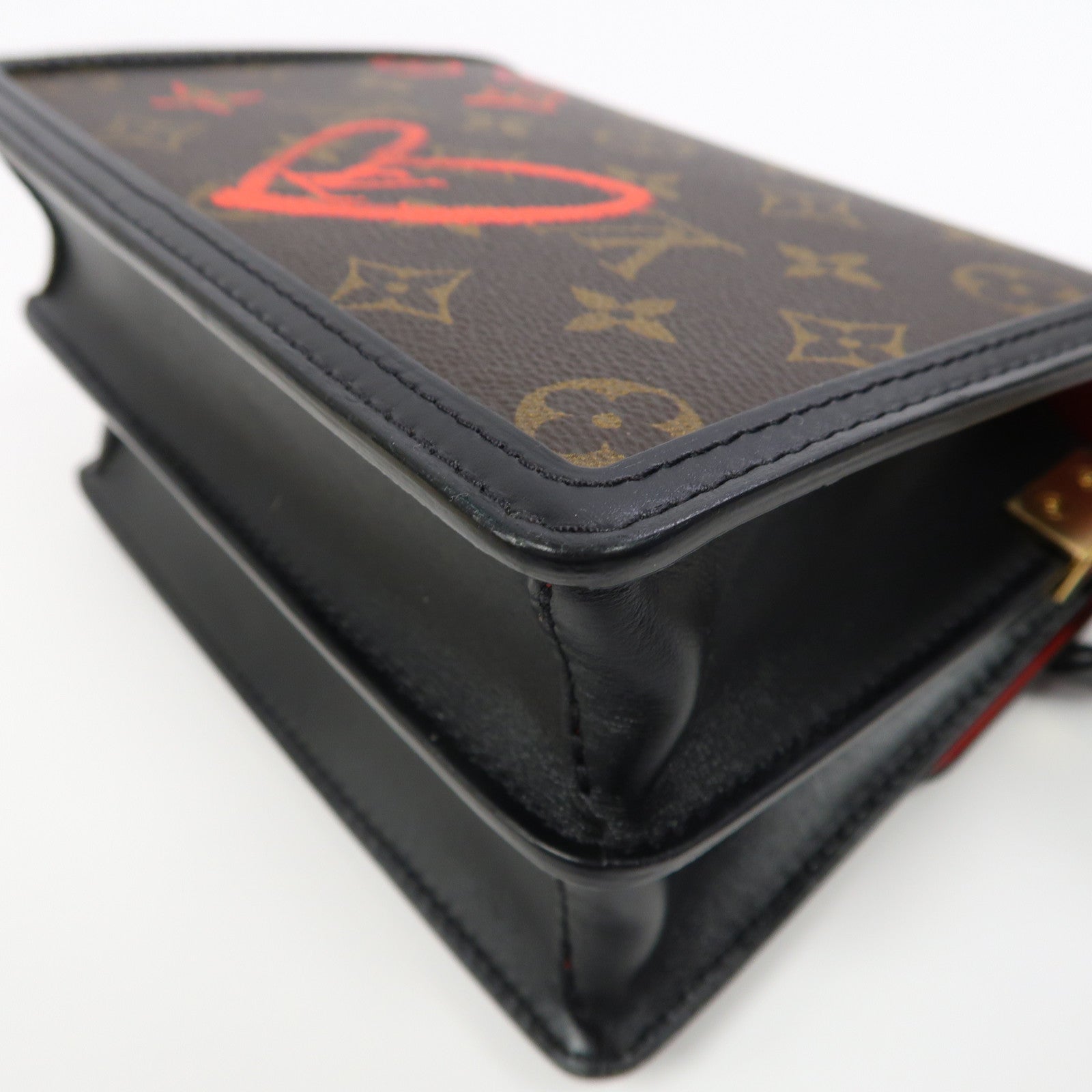 LOUIS VUITTON Monogram Fall In Love Dauphine金扣肩背袋啡色