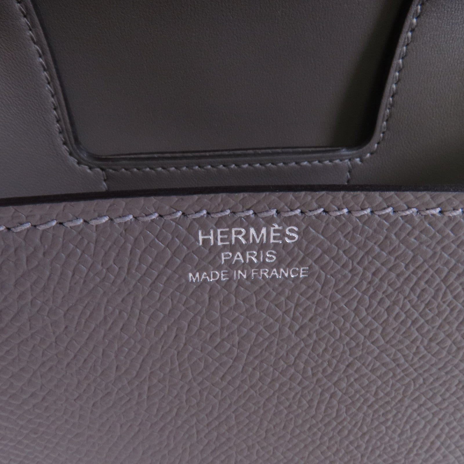 HERMES Epsom皮革Della Cavalleria Mini銀扣肩背袋