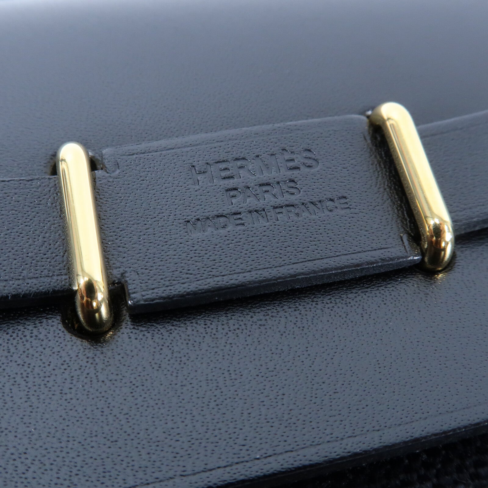 HERMES 帆布Mini Herbag金扣肩背袋Noir