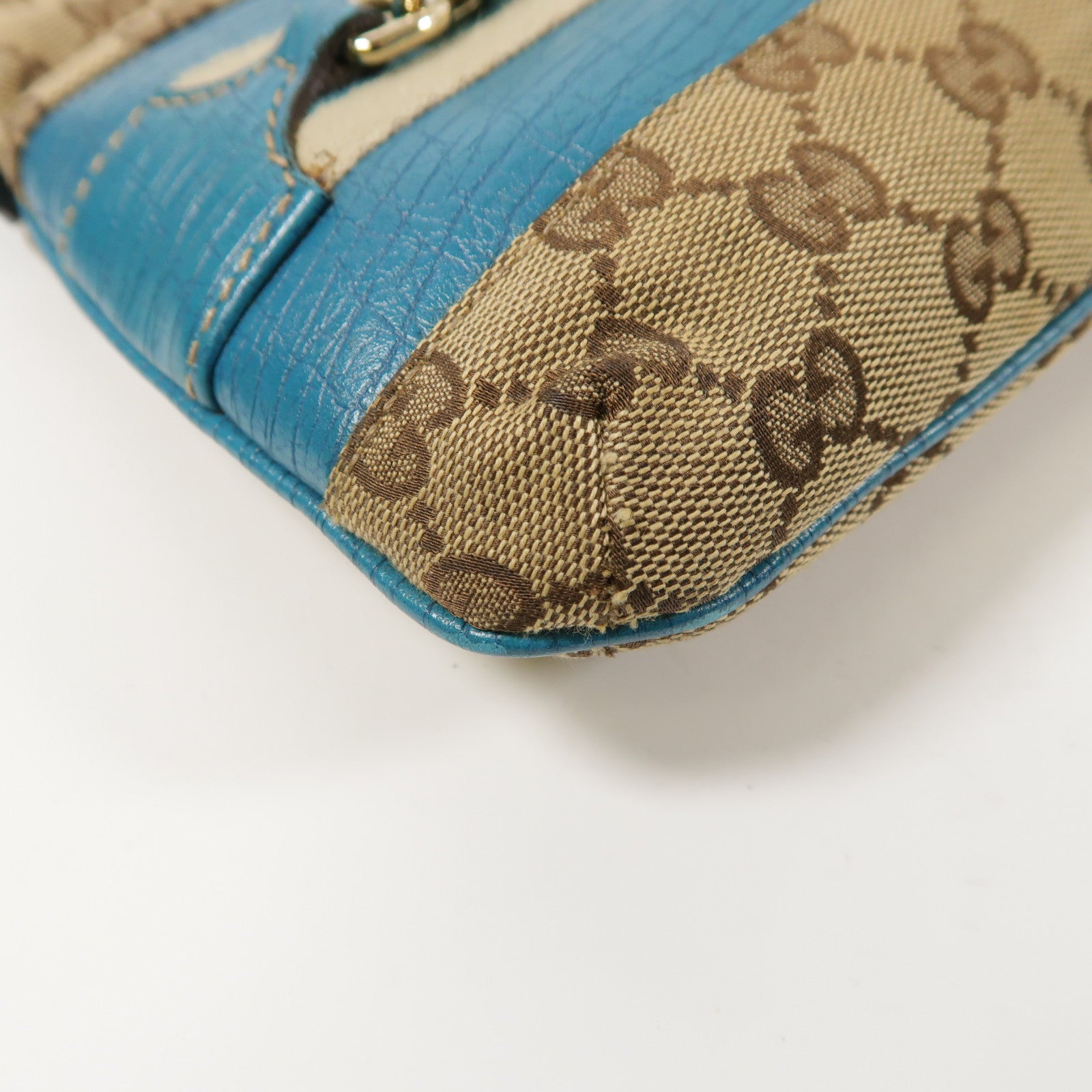 GUCCI 帆布Shoulder Bag金扣肩背袋