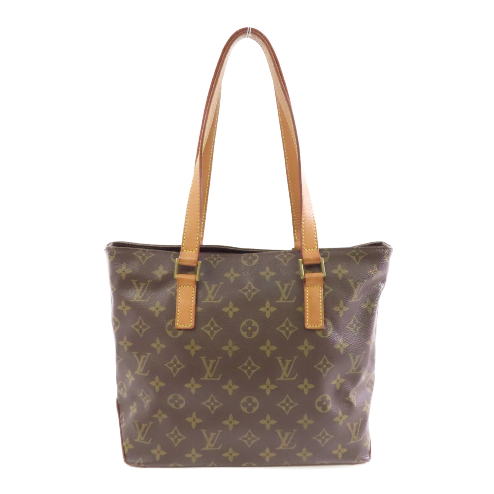 LOUIS VUITTON Monogram Cabas Piano金扣肩背袋棕色