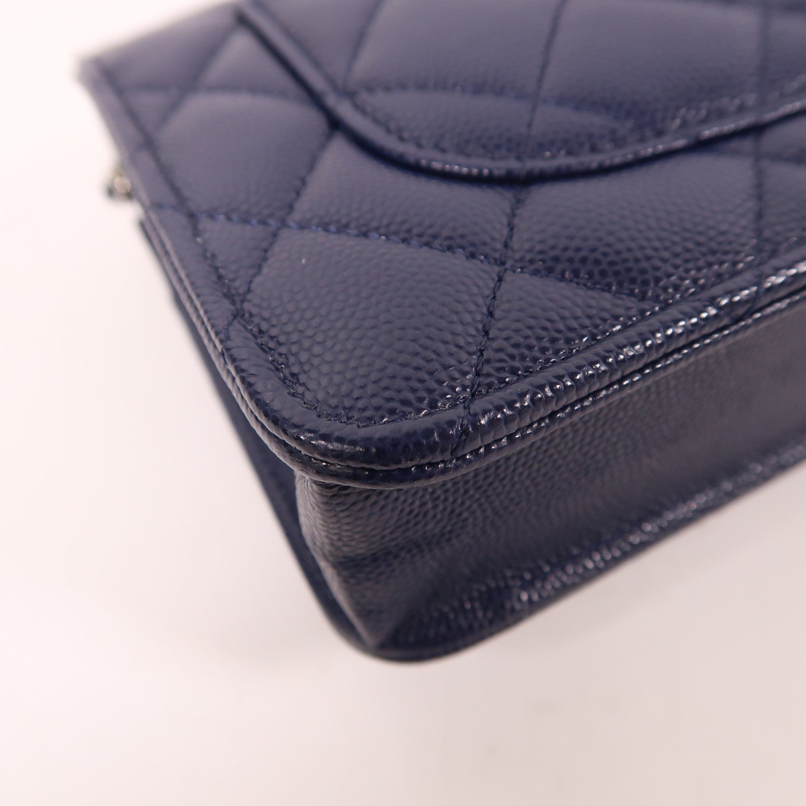 CHANEL 牛皮皮革Wallet On Chain銀扣鏈帶肩背袋