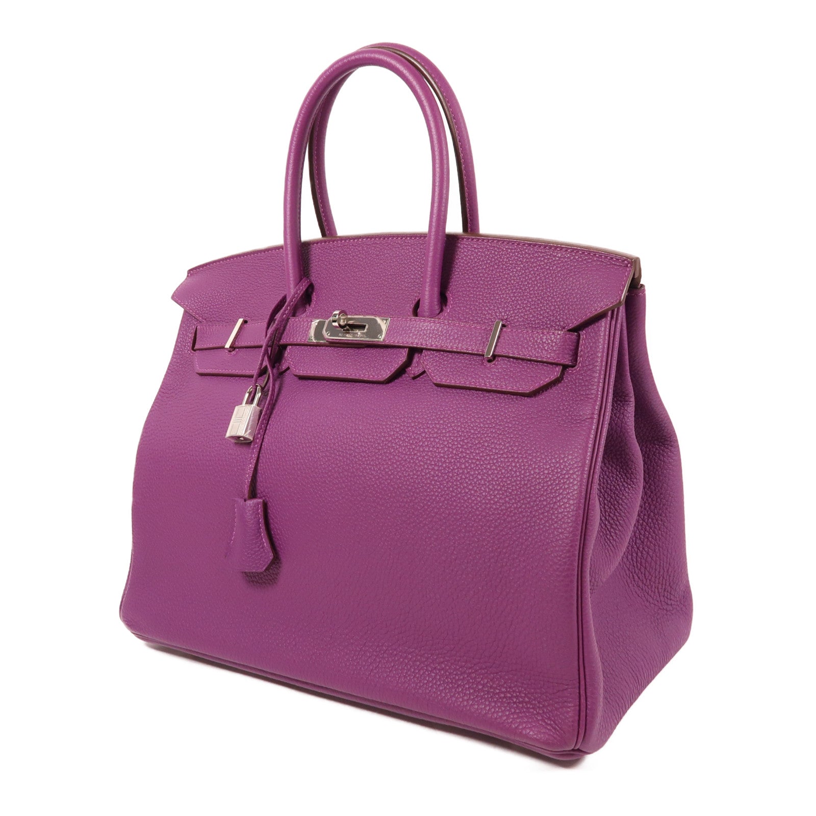 HERMES Clemence皮革Birkin35銀扣手挽袋