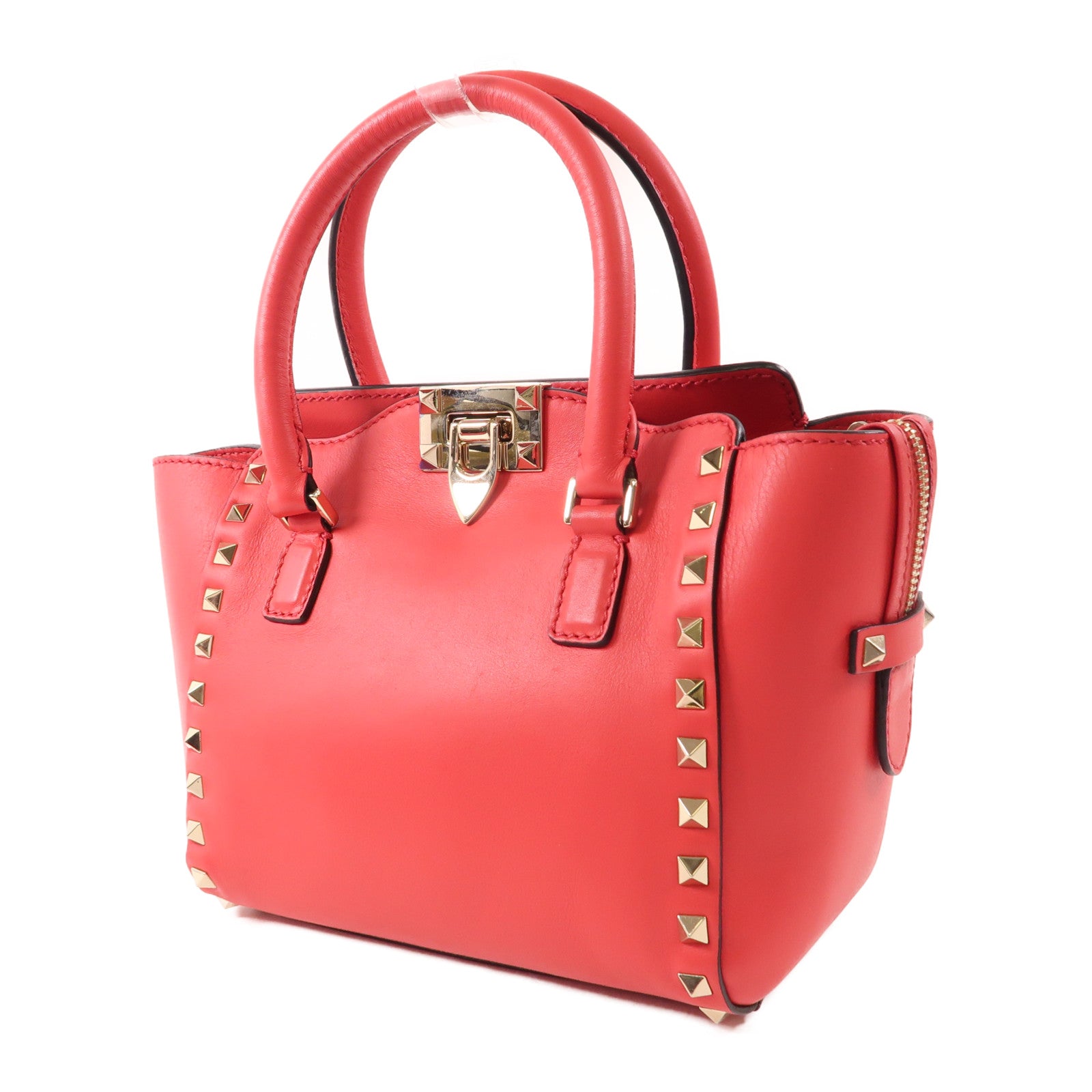 Valentino 牛皮皮革2 Way Shoulder Bag金扣手挽肩背兩用袋