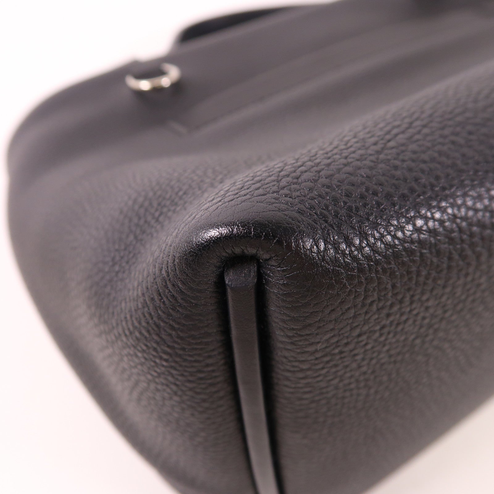 HERMES Togo皮革24/24 29cm銀扣手挽肩背兩用袋Noir