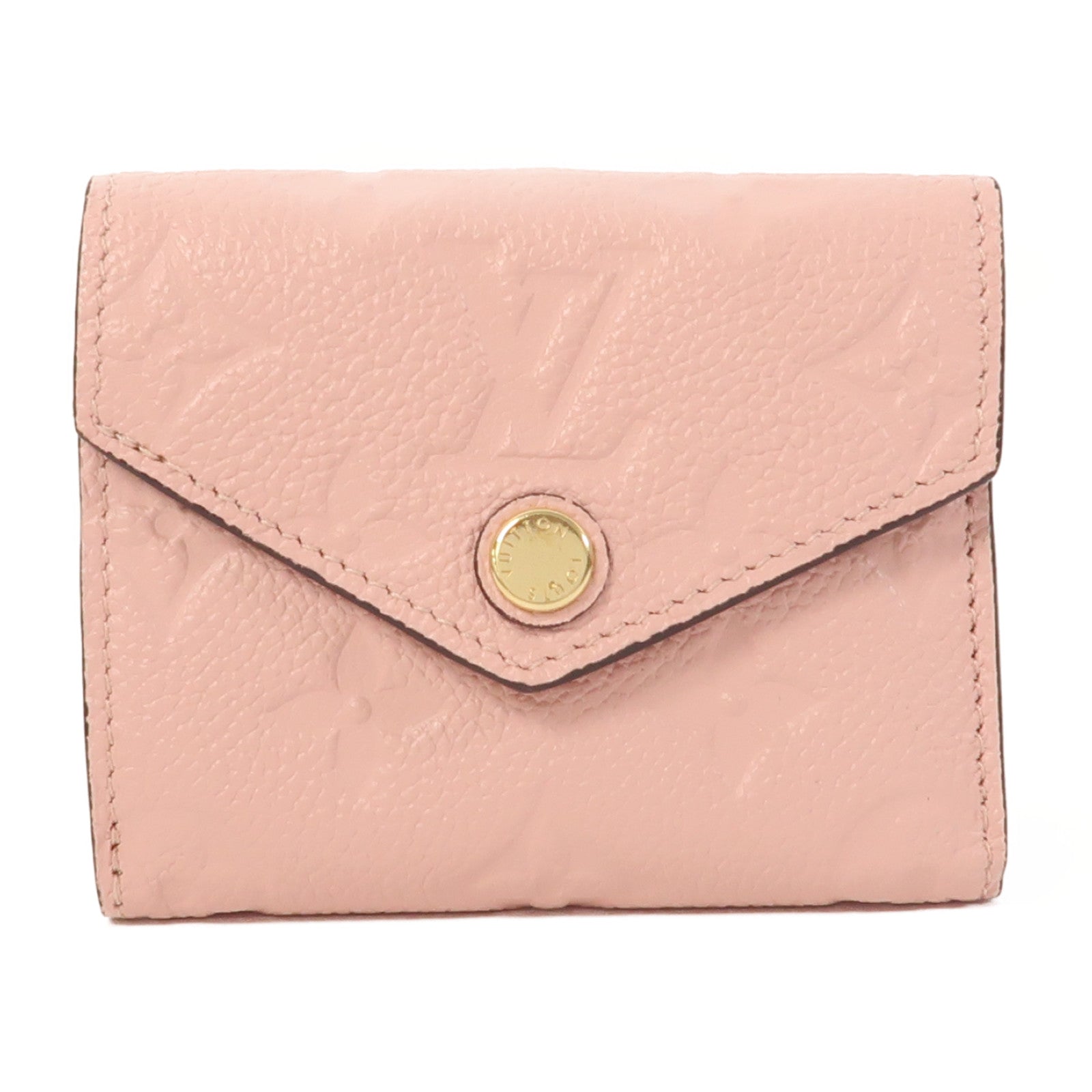 LOUIS VUITTON Monogram Empreinte Portefeuille Zoe Wallet金扣錢包粉紅色