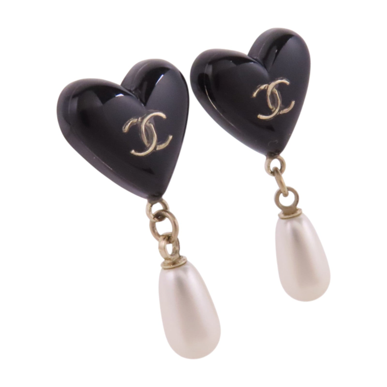 CHANEL 金屬/仿珍珠Earrings銀扣耳環