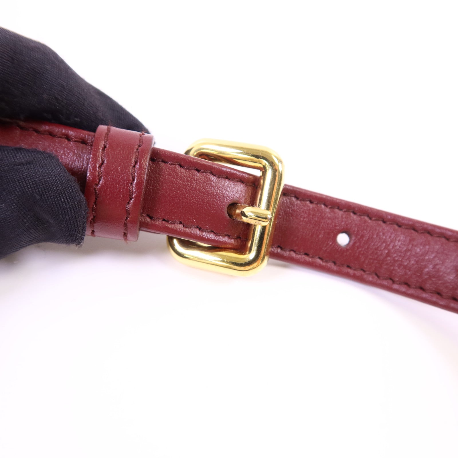 PRADA 牛皮皮革Shoulder Bag金扣肩背袋