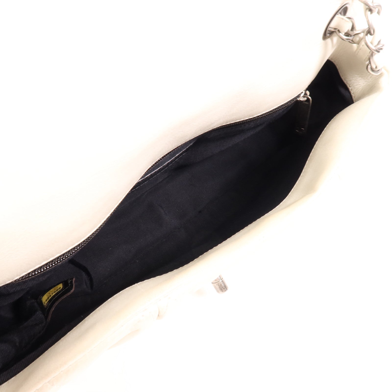 CHANEL 牛皮皮革Chain Shoulder銀扣鏈帶肩背袋