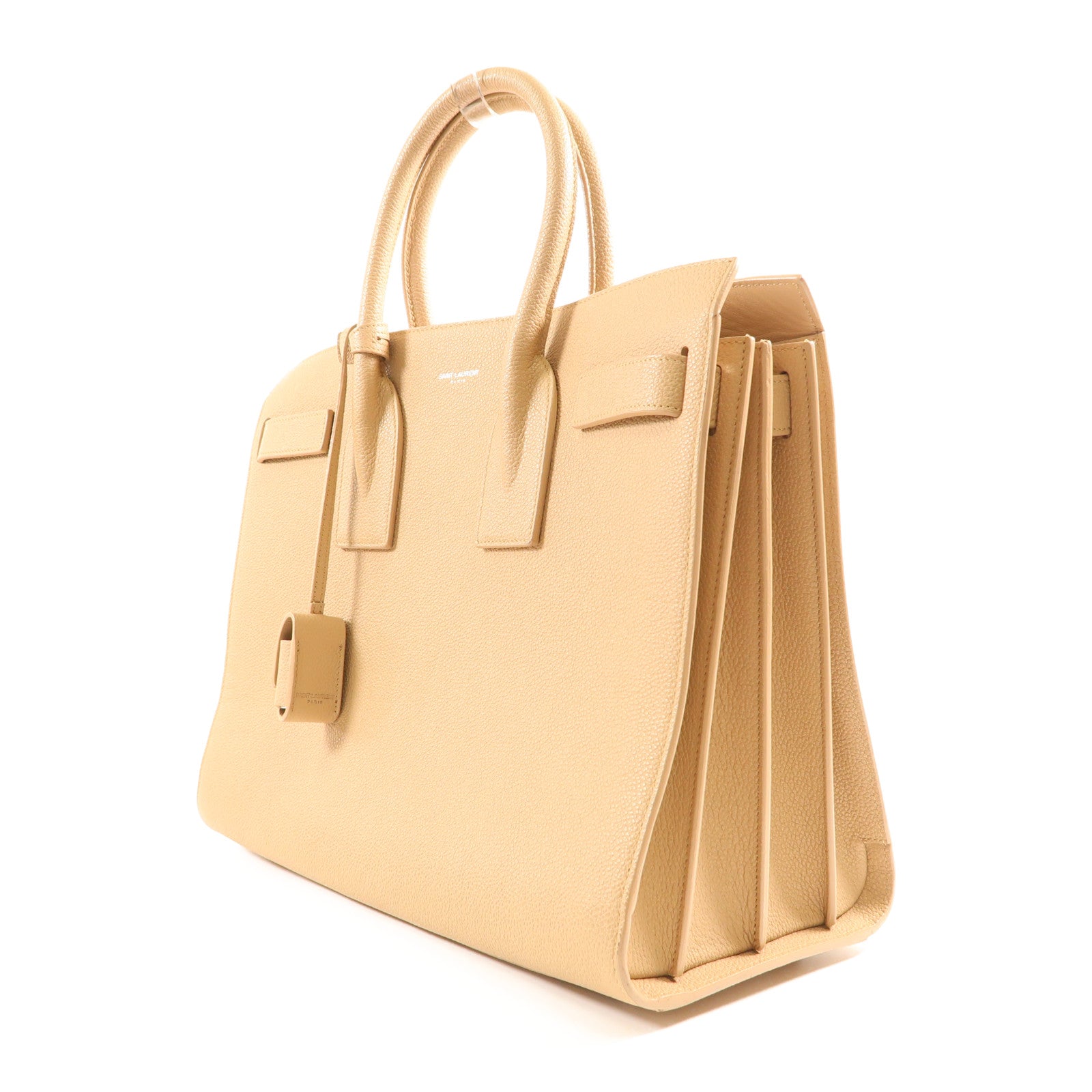 SAINT LAURENT YSL SHW Sac de jour 2Way Shoulder Bag Calfskin Leather Beige