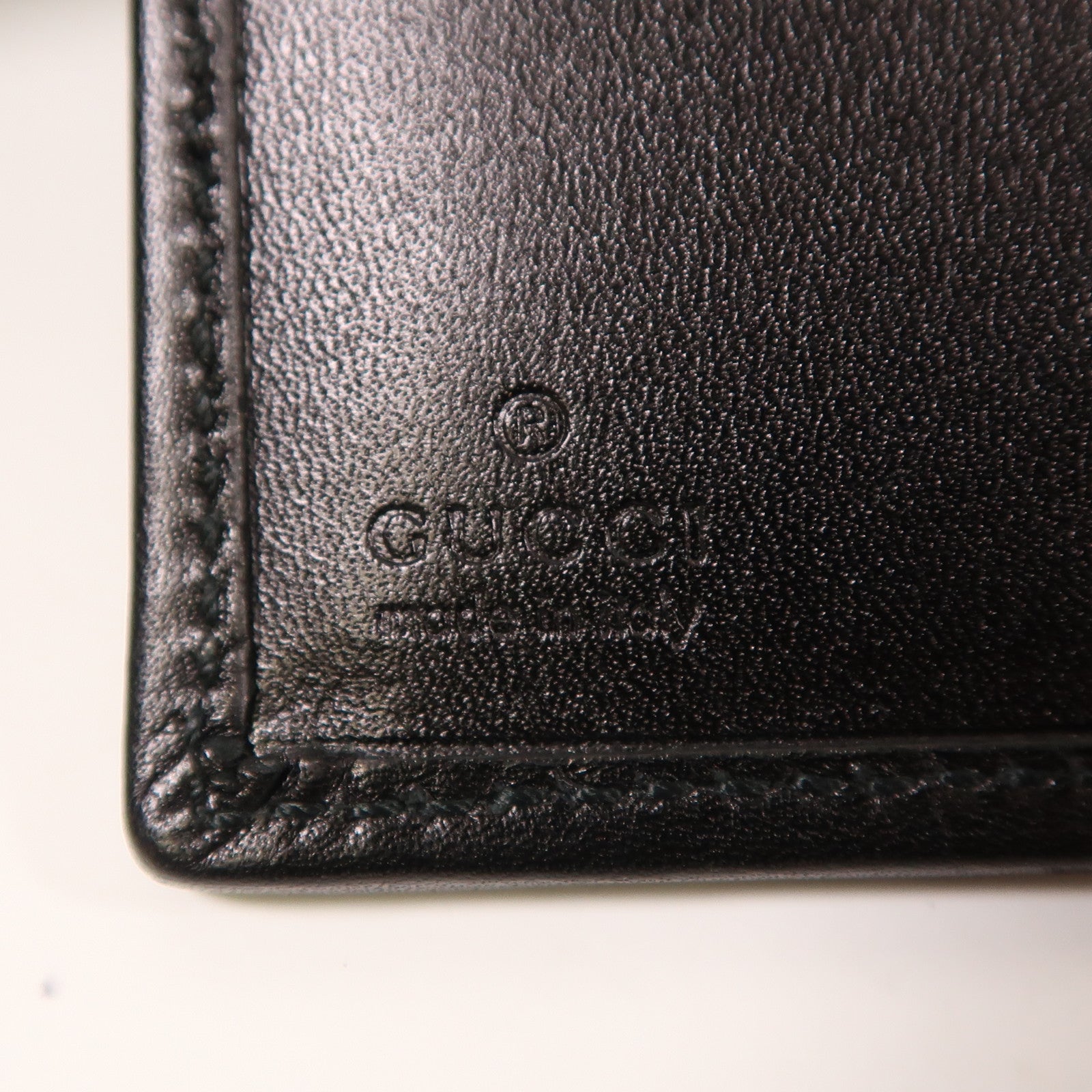 GUCCI 【激減優惠】牛皮皮革Wallet金扣錢包