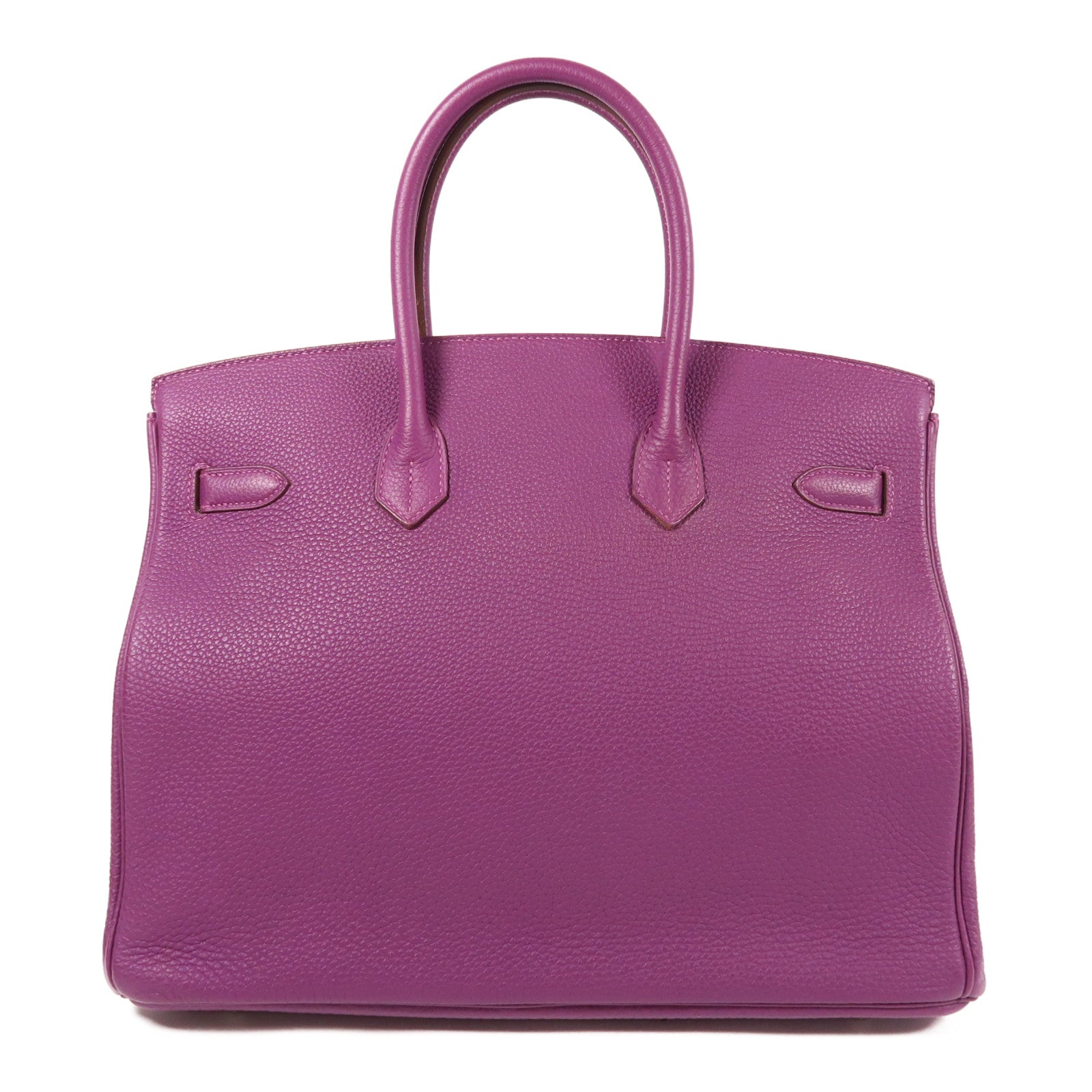 HERMES Clemence皮革Birkin35銀扣手挽袋