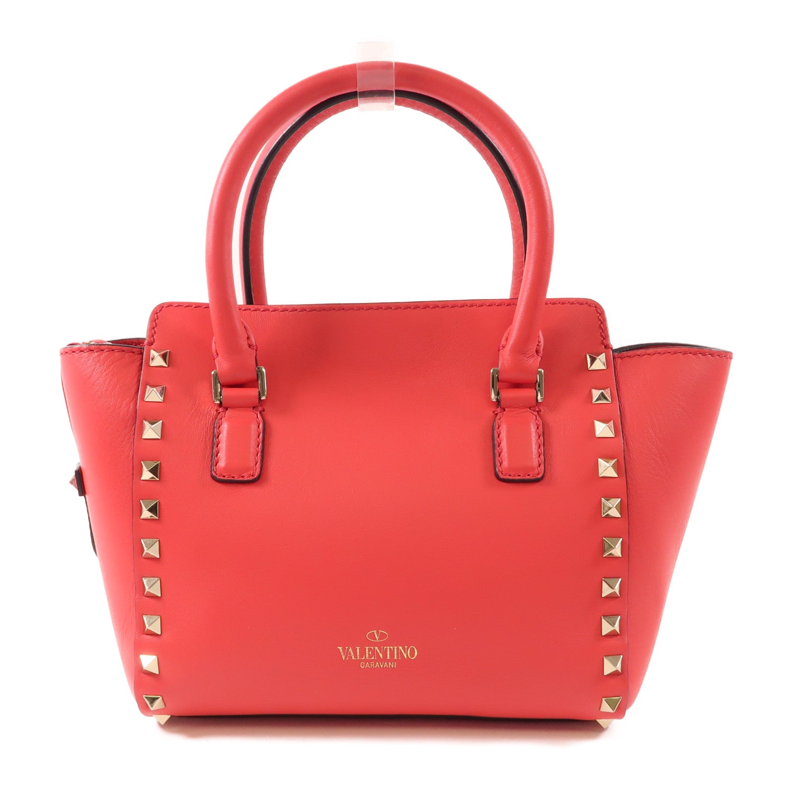 Valentino 牛皮皮革2 Way Shoulder Bag金扣手挽肩背兩用袋