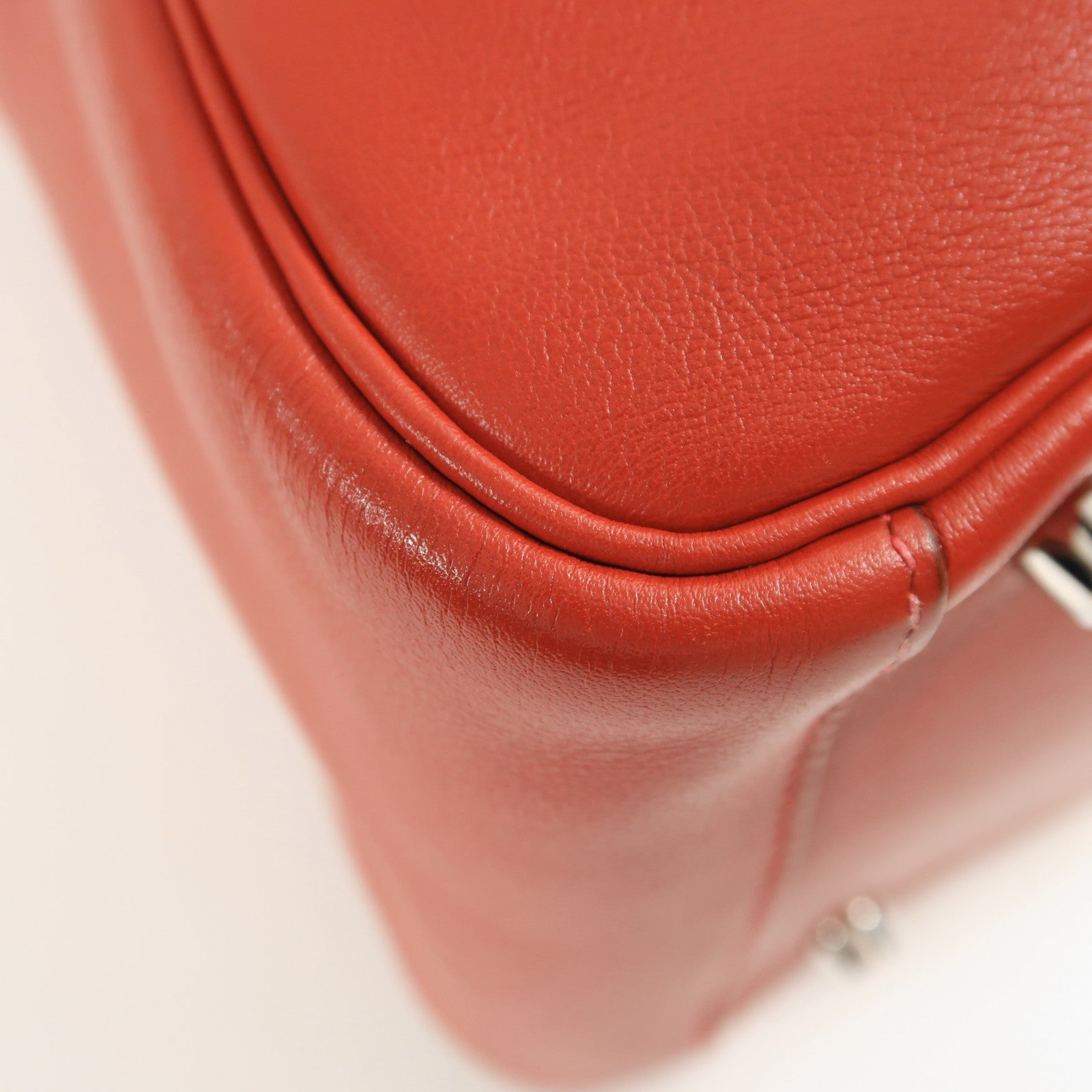 HERMES Swift皮革Lindy 30銀扣手挽肩背兩用袋Rouge Casaque