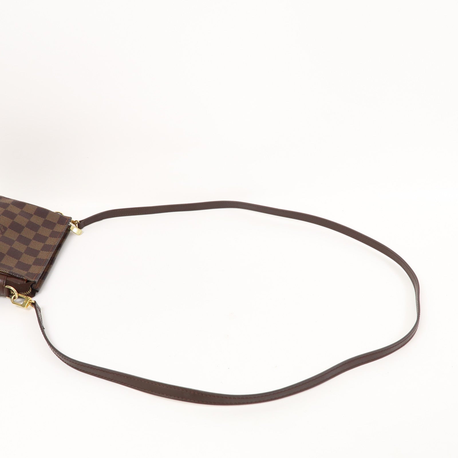 LOUIS VUITTON Damier Ebene Trousse金扣肩背袋啡色