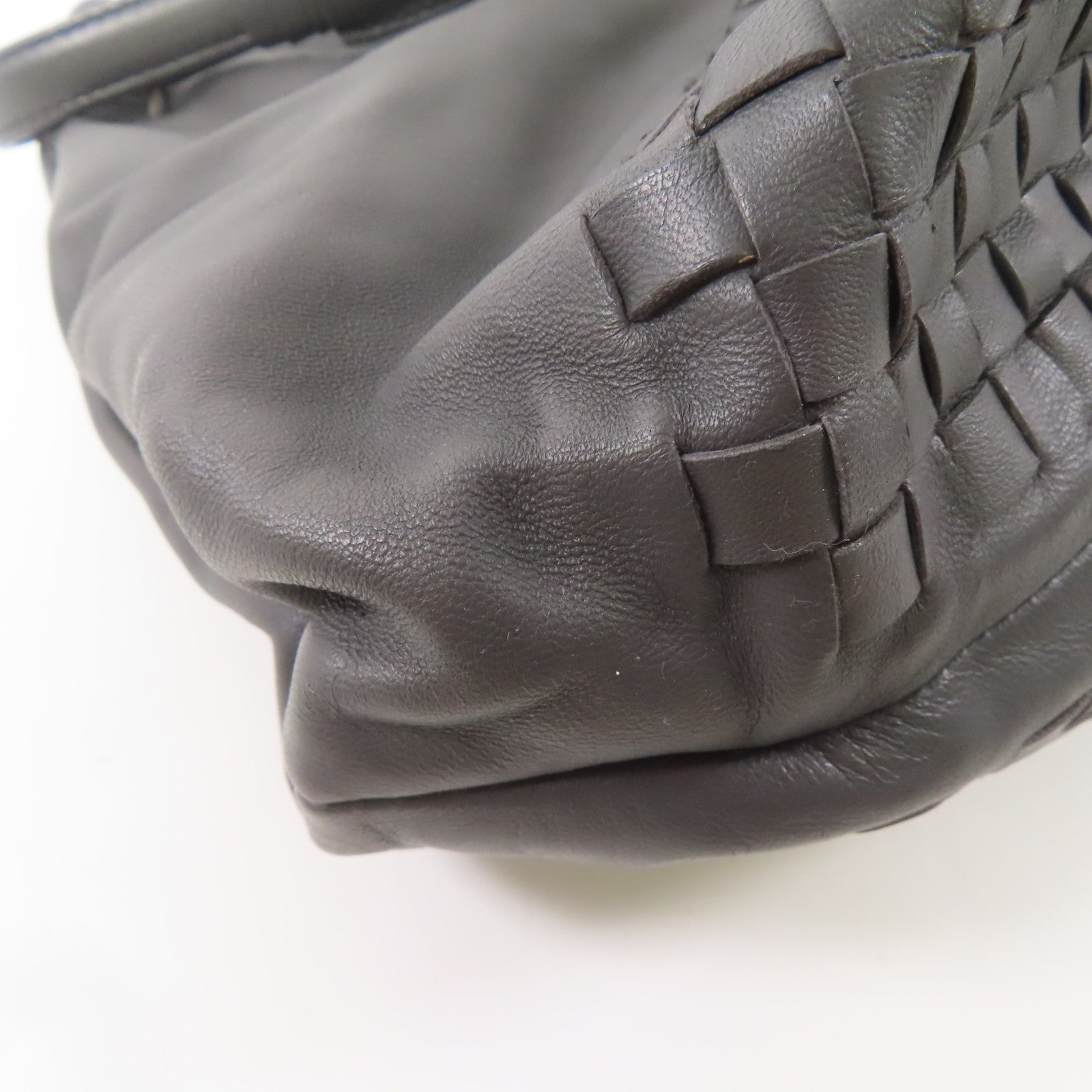 BOTTEGA VENETA 織紋皮革Shoulder Bag肩背袋灰色