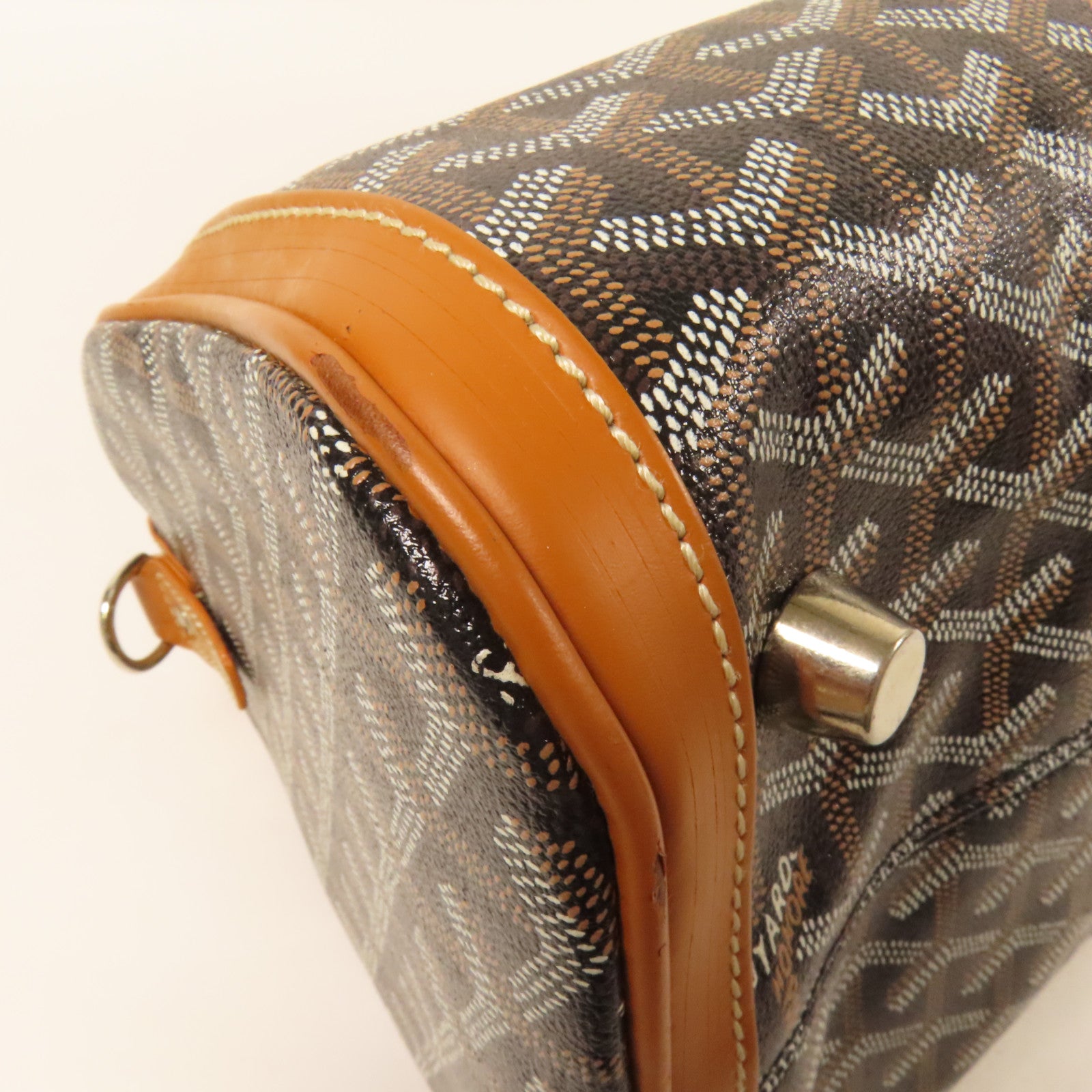 GOYARD 塗層帆布Croisieve 35銀扣手挽袋