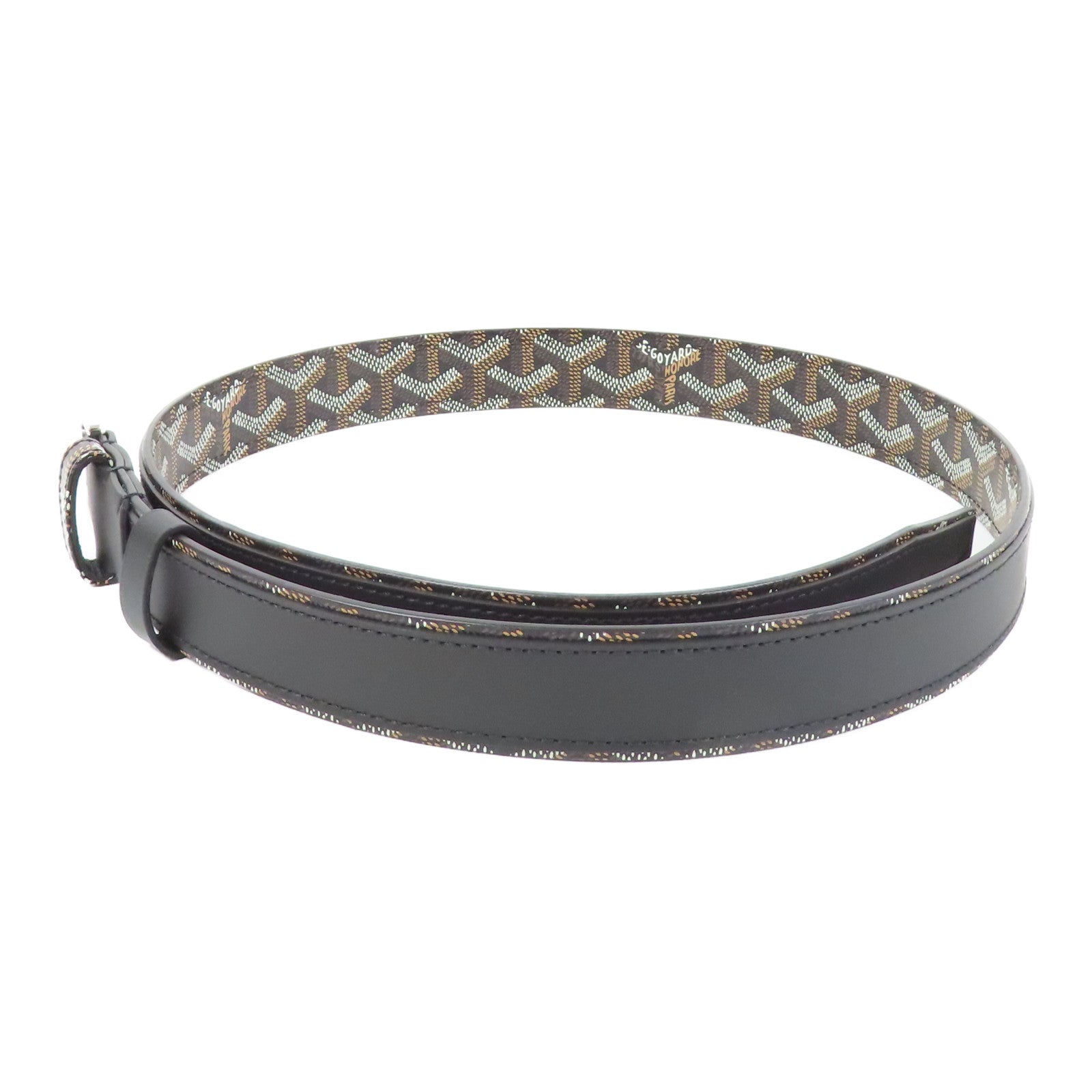 GOYARD 塗層帆布Florida Belt 95CM銀扣皮帶