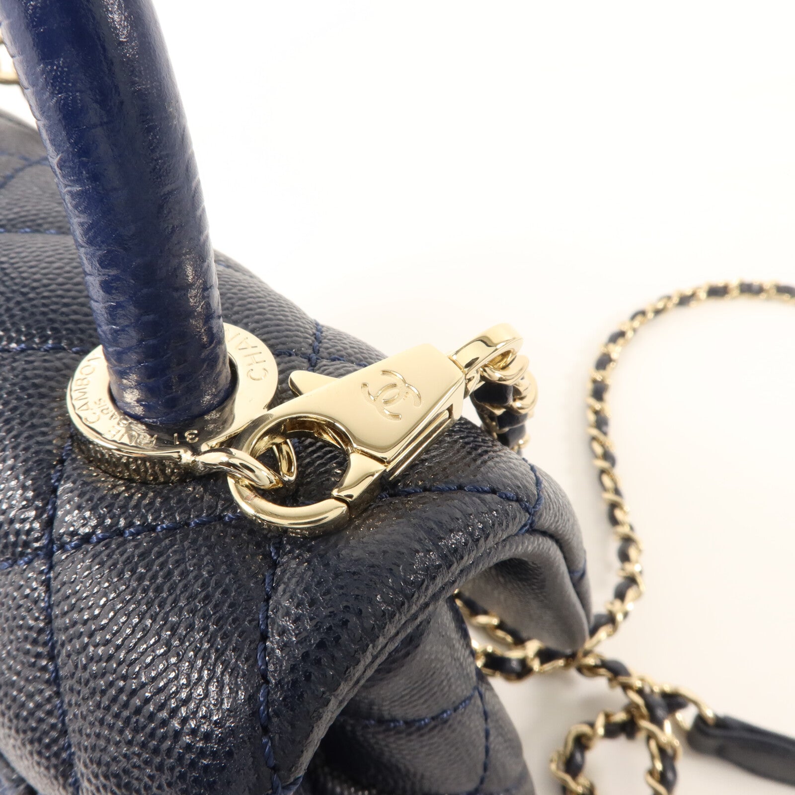 CHANEL 牛皮皮革Coco Handle Mini手挽肩背兩用袋