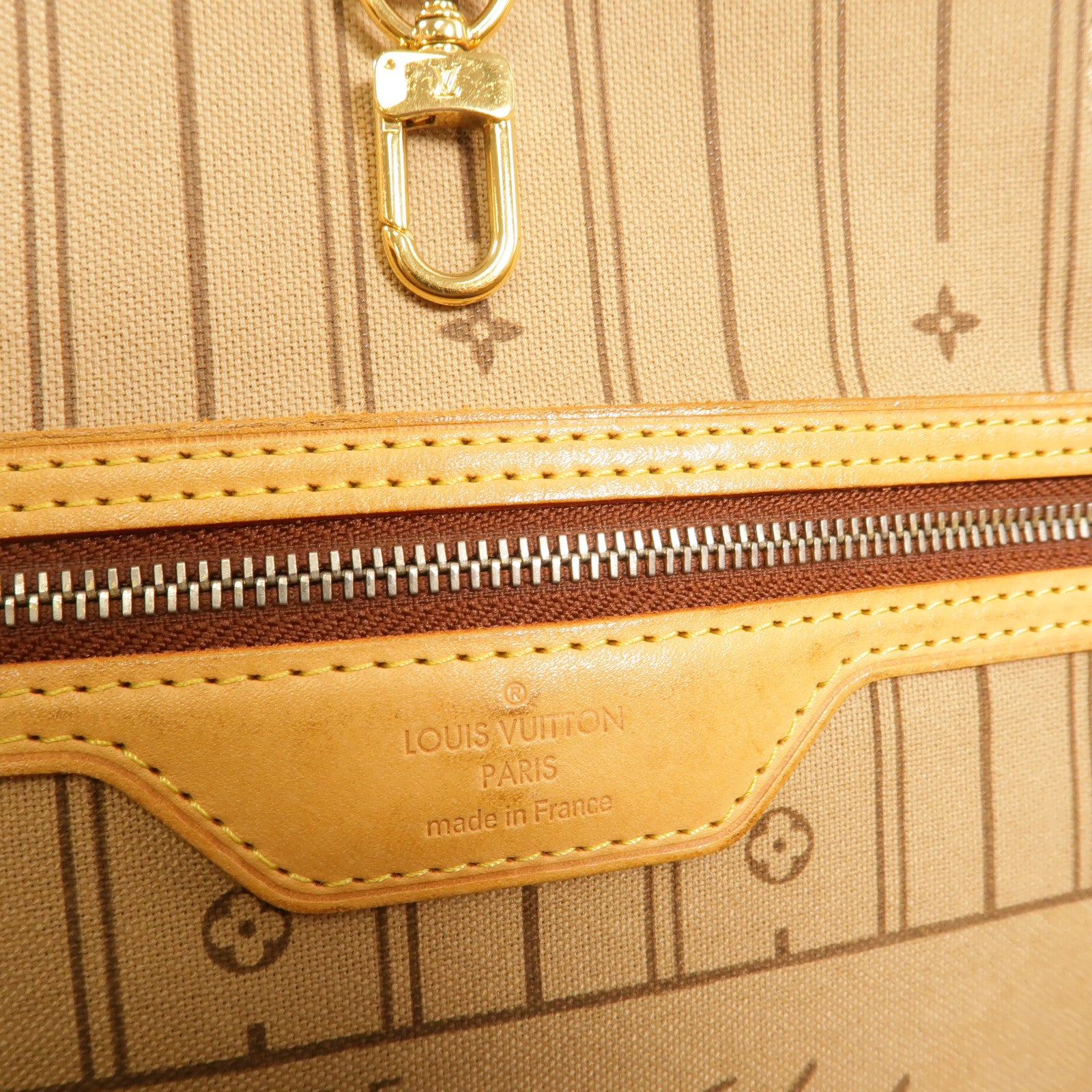 LOUIS VUITTON Monogram Neverfull GM金扣手挽袋
