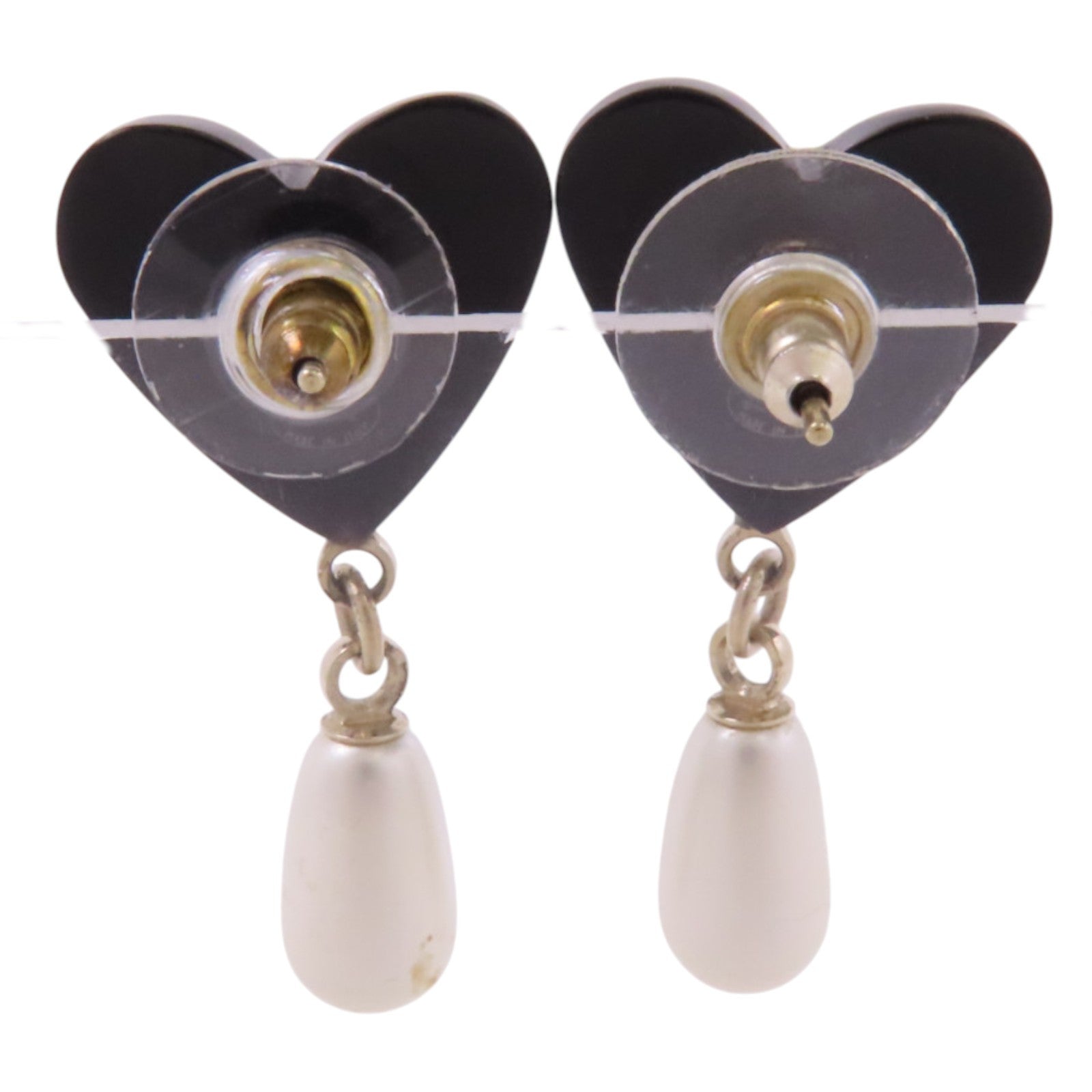 CHANEL 金屬/仿珍珠Earrings銀扣耳環