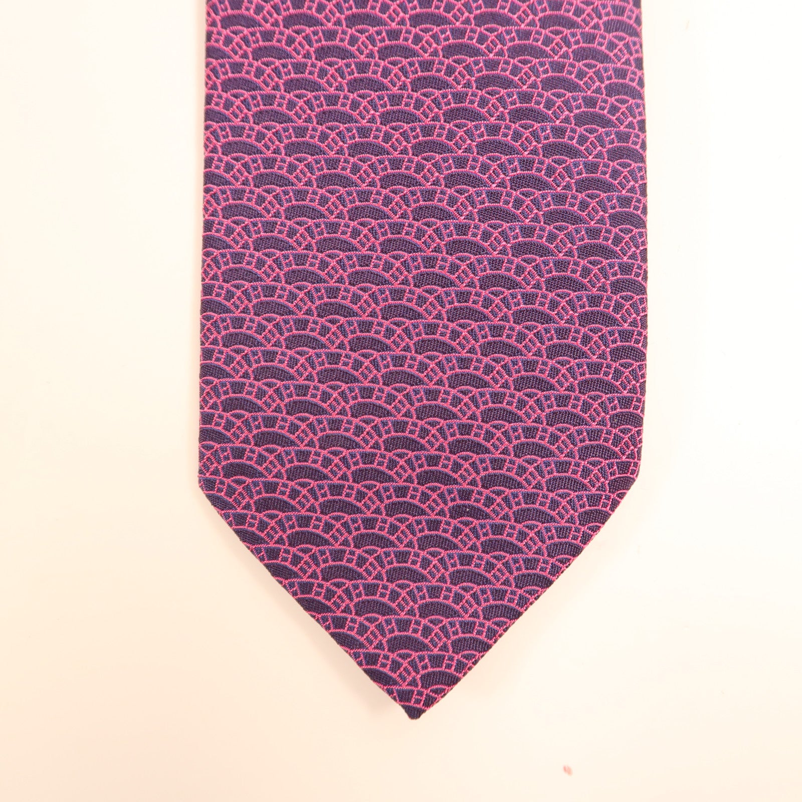 HERMES 絲質Tie領帶紫色