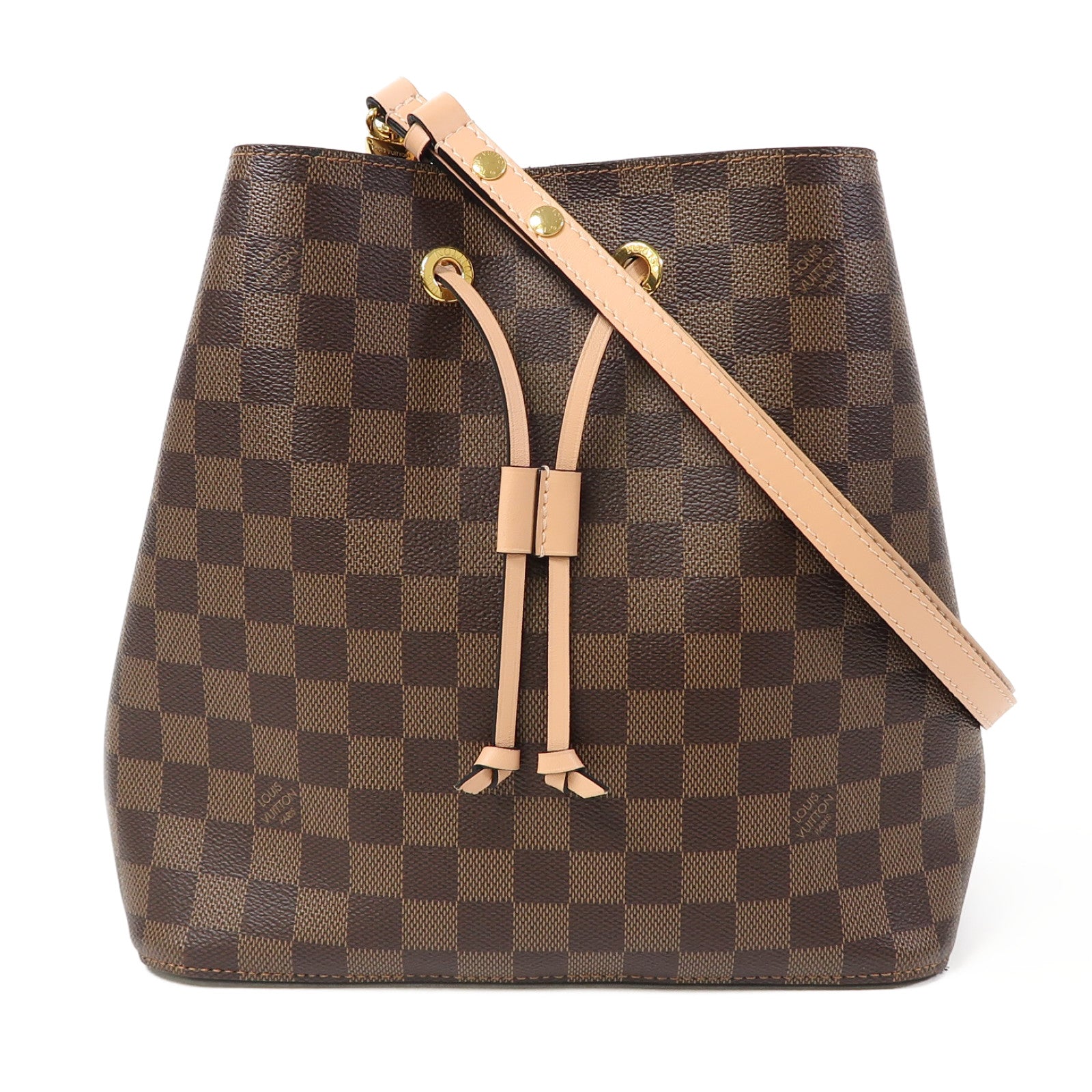 LOUIS VUITTON Damier Neo Noe MM金扣肩背袋啡色