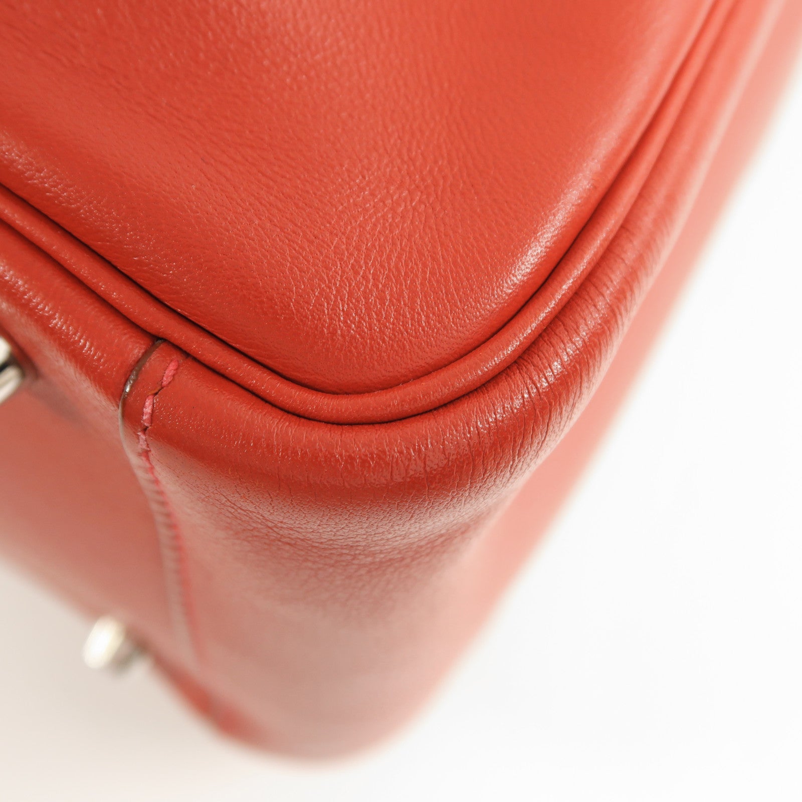 HERMES Swift皮革Lindy 30銀扣手挽肩背兩用袋Rouge Casaque